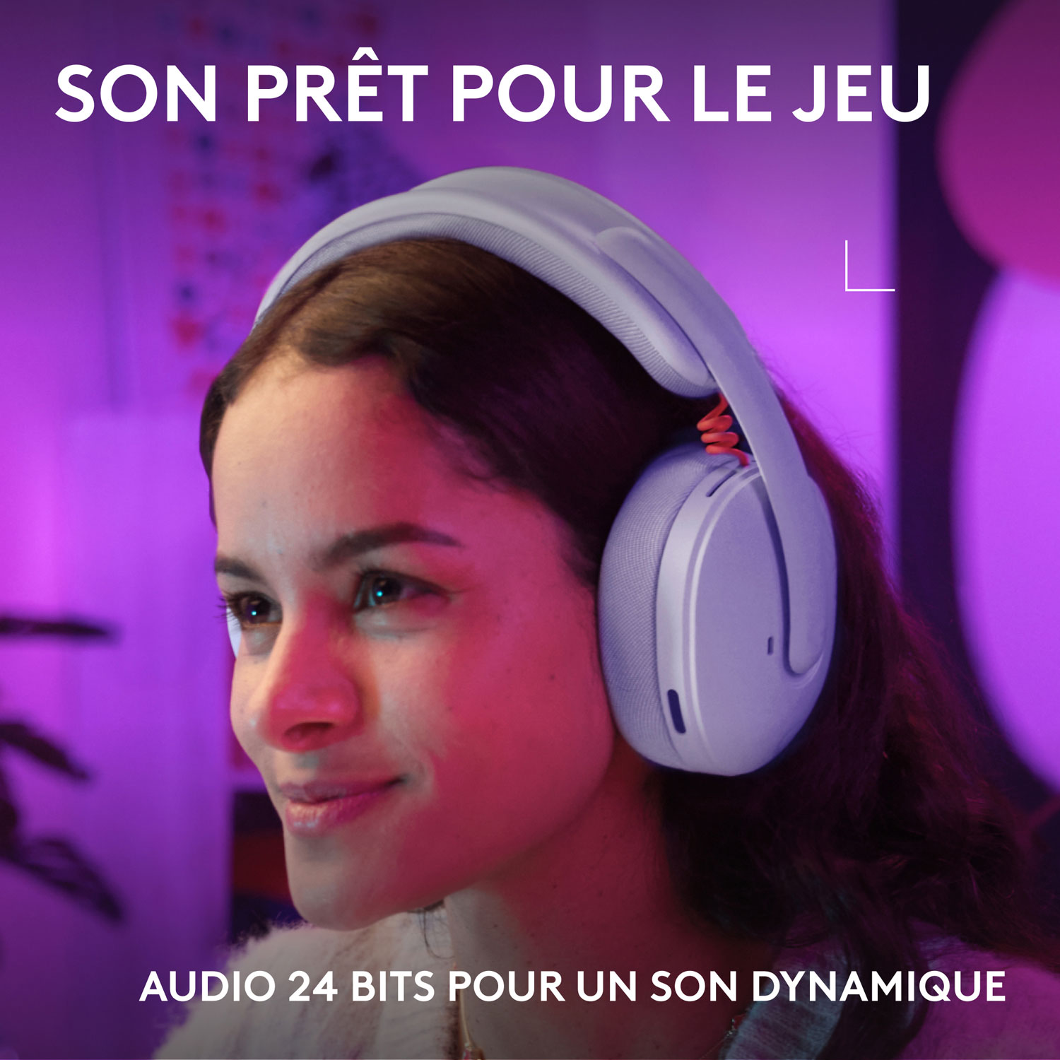 Casque de jeu sans fil G325 LIGHTSPEED de Logitech - Lilas