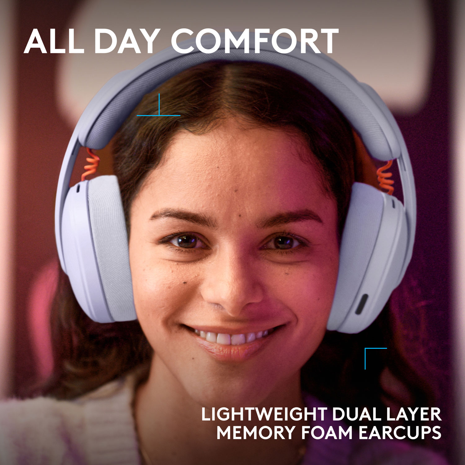 Casque de jeu sans fil G325 LIGHTSPEED de Logitech - Lilas