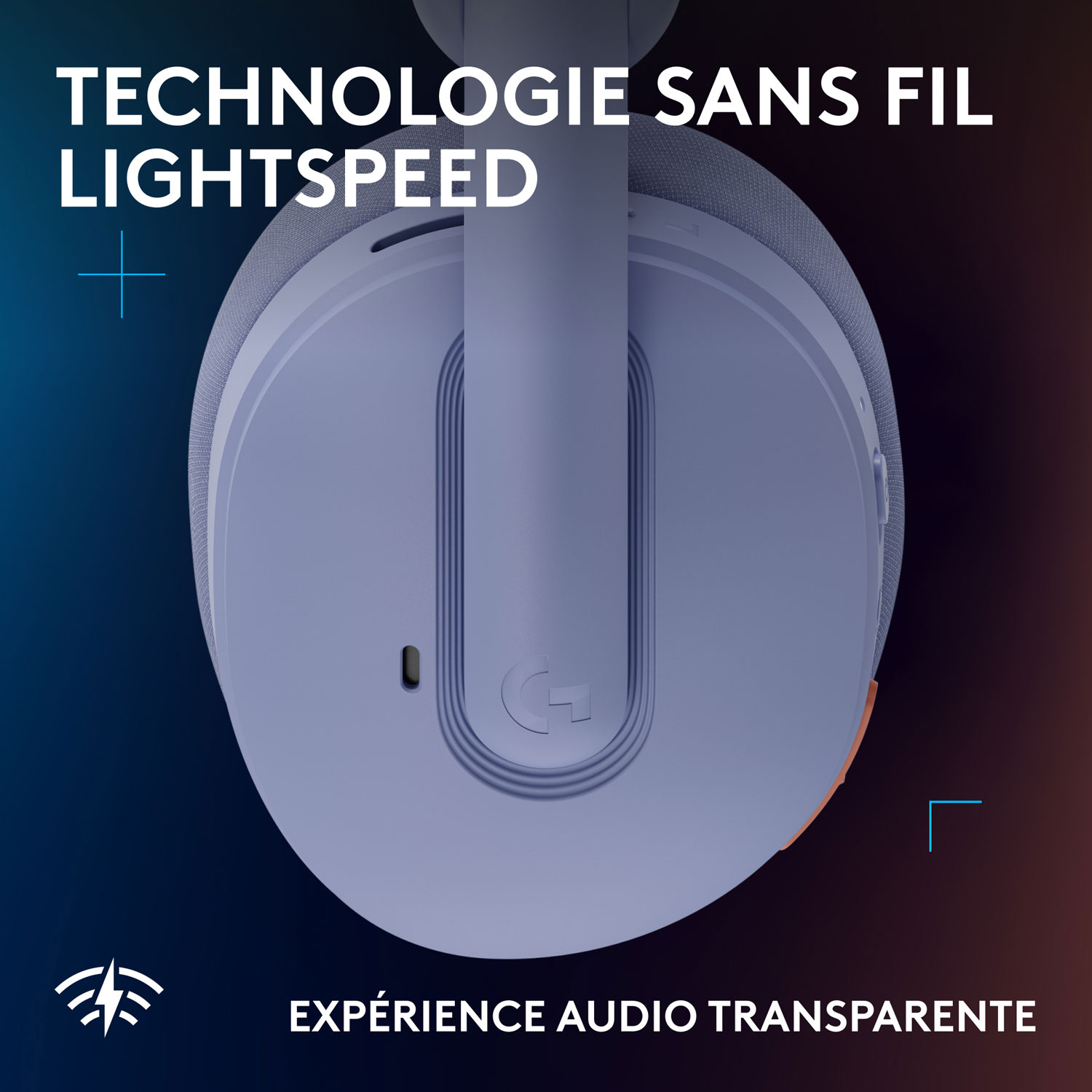 Casque de jeu sans fil G325 LIGHTSPEED de Logitech - Lilas