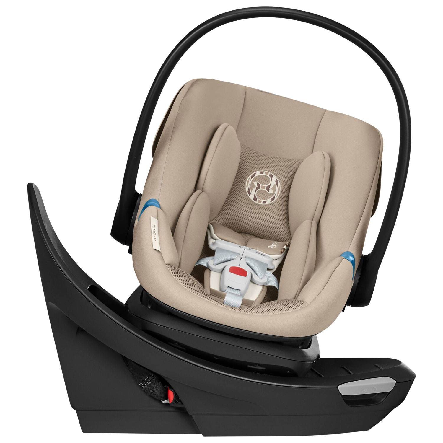 Siège d'auto pour bébé orienté vers l'arrière Aton G Swivel de Cybex - Beige amande