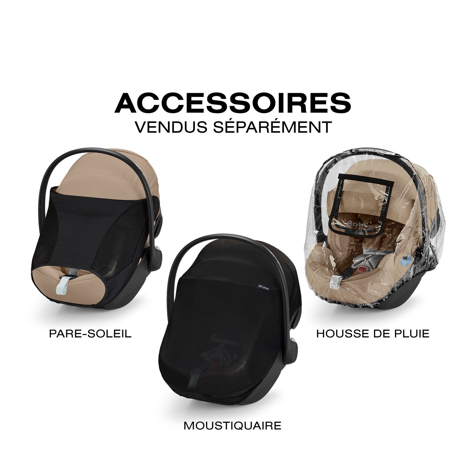 Siège d'auto pour bébé orienté vers l'arrière Aton G Swivel de Cybex - Beige amande