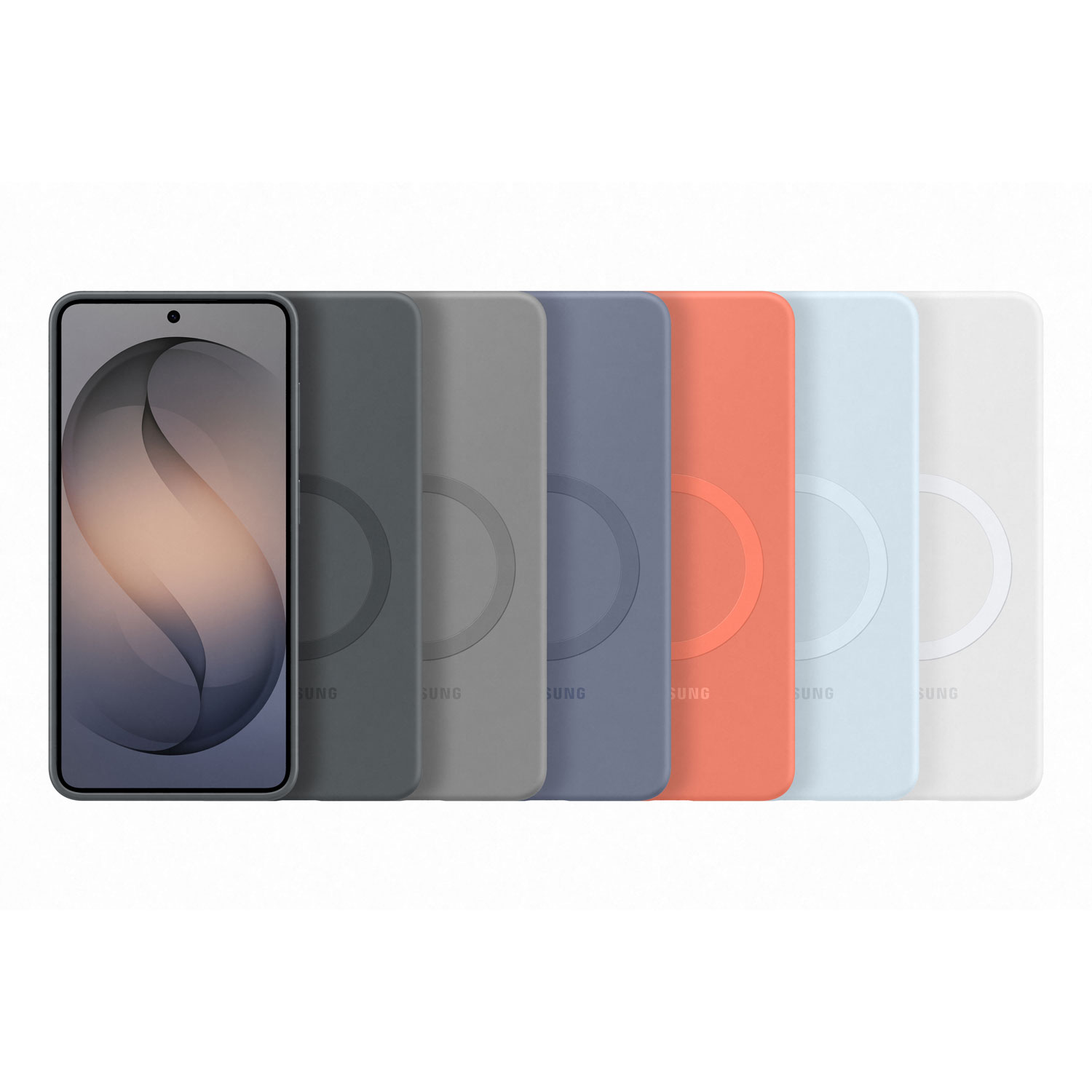 Samsung Silicone Fitted Soft Shell Case with Magnet for Galaxy S26 - Grey