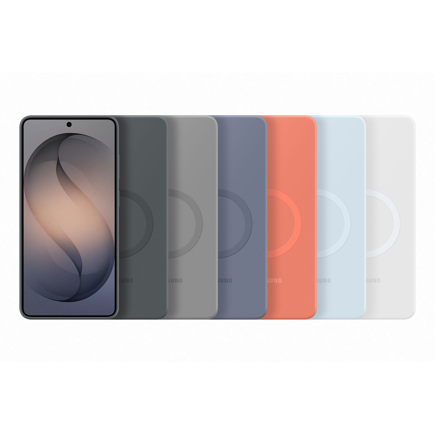 Samsung Silicone Fitted Soft Shell Case with Magnet for Galaxy S26 Ultra - Grey