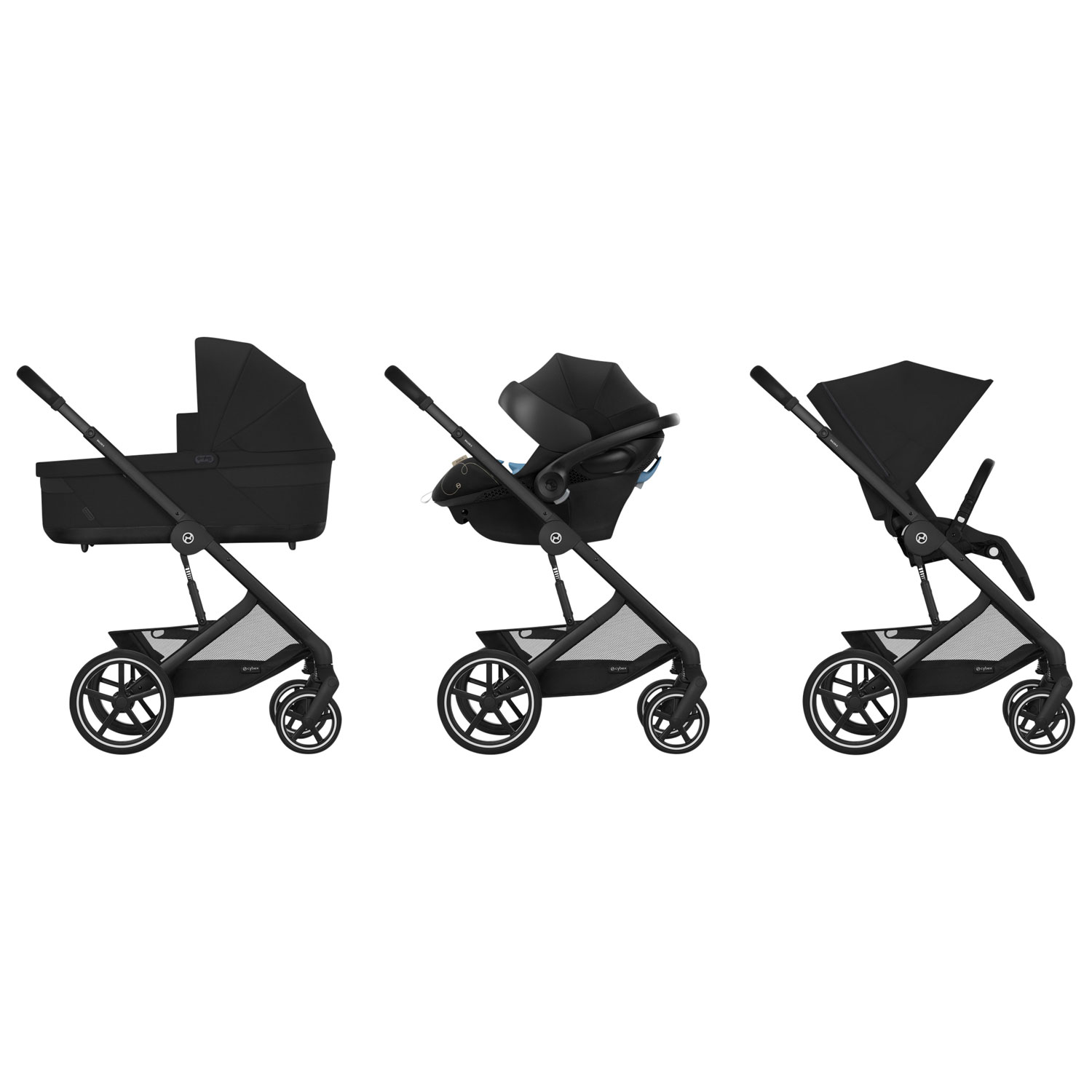 Cybex Balios S Lux Full-Size Stroller - Moon Black