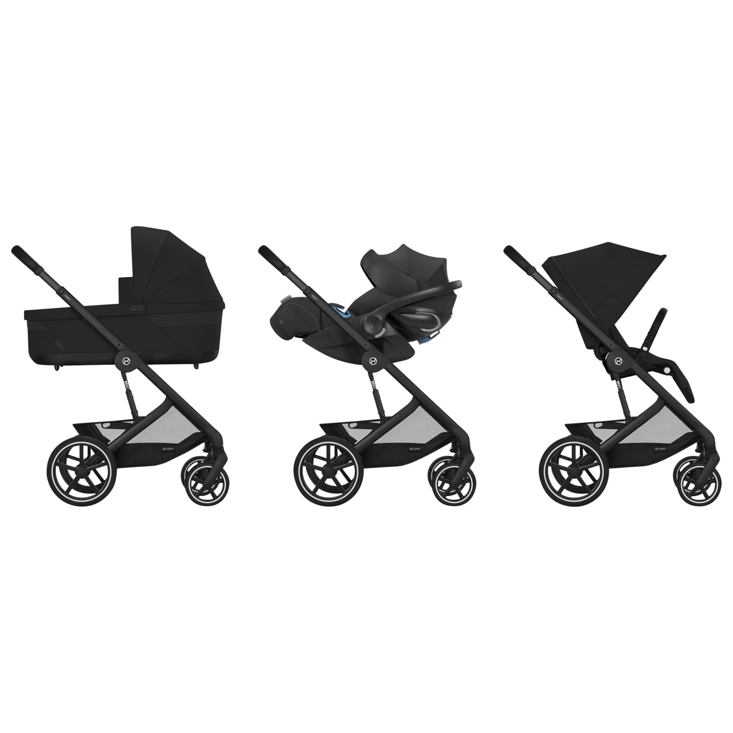 Cybex Balios S Lux Full-Size Stroller - Moon Black