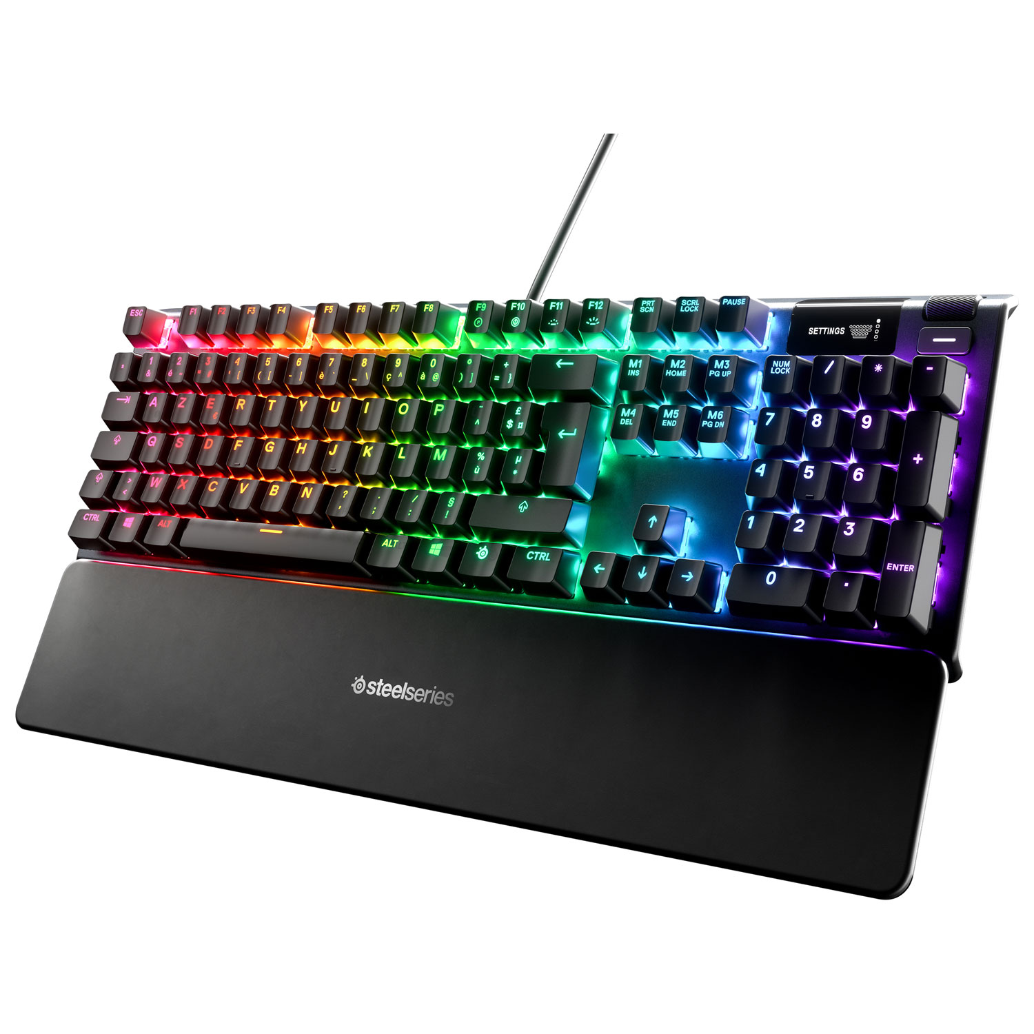 Clavier de jeu mécanique ergonomique tactile rétroéclairé pleine grandeur Apex 5 de SteelSeries - Anglais