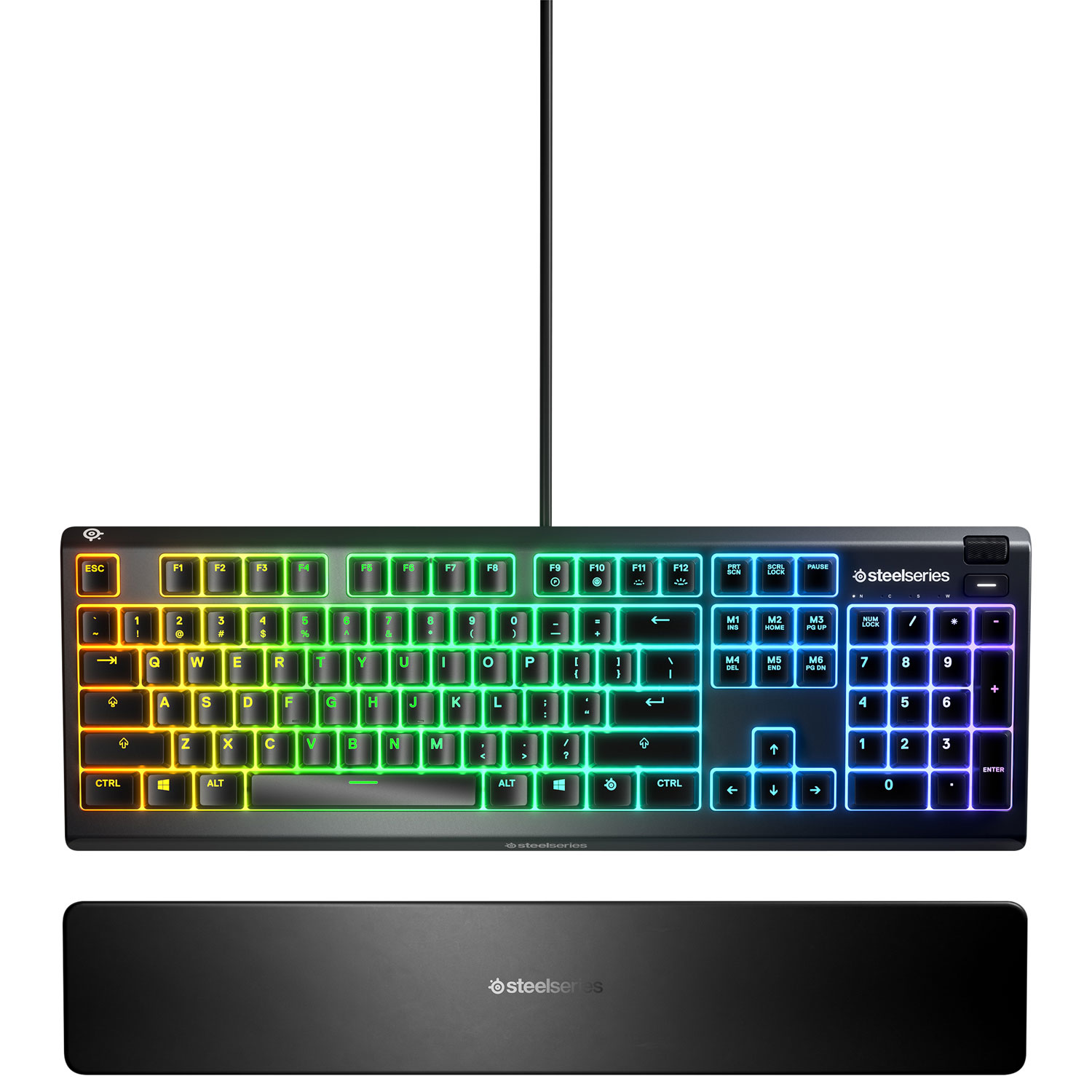 SteelSeries Apex 3 Full-Size Backlit Membrane Tactile Ergonomic