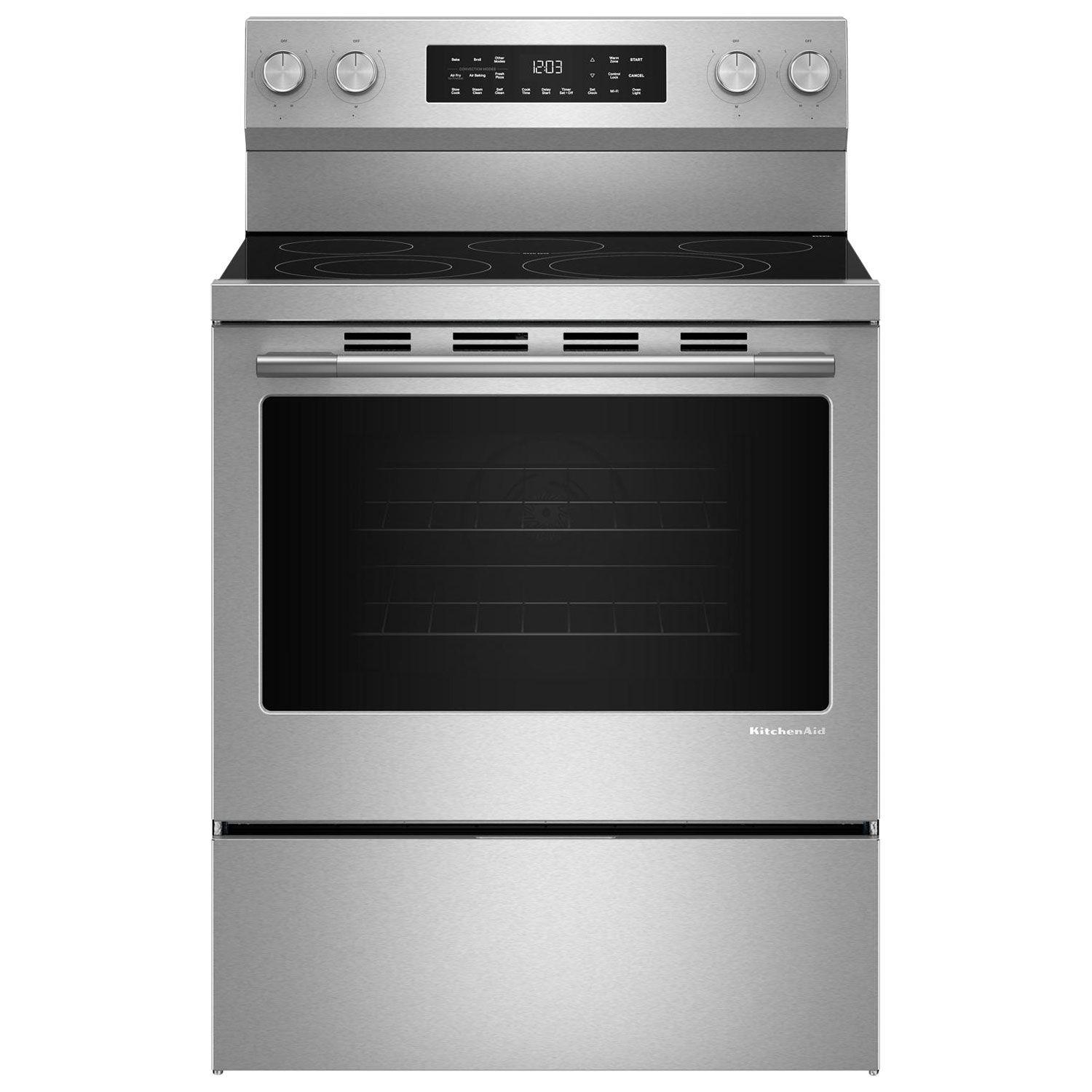 KitchenAid 30" 5.3 Cu. Ft. Convection Freestanding Electric Range - Stainless Steel