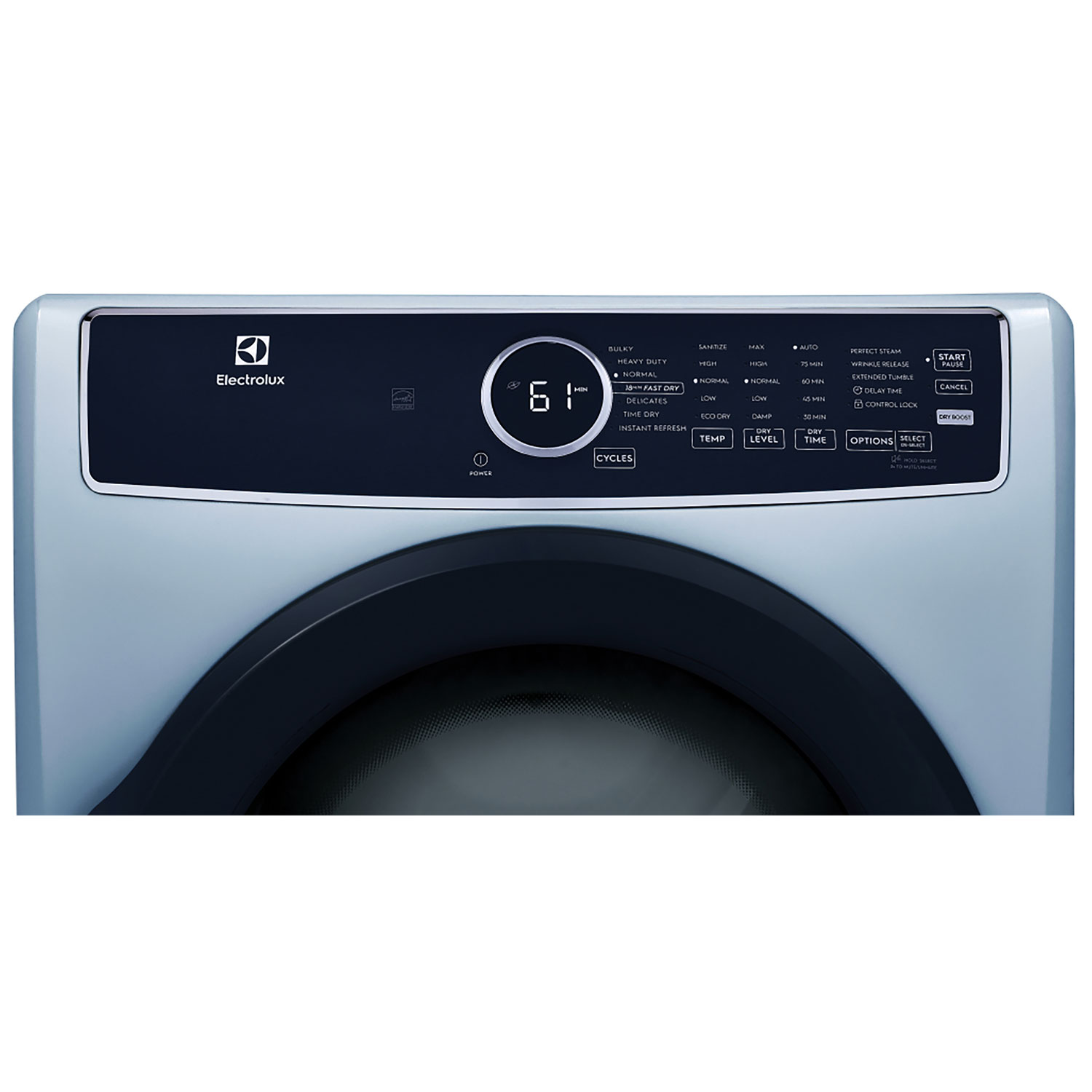 Electrolux 8.0 Cu. Ft. Gas Steam Dryer - Glacier Blue