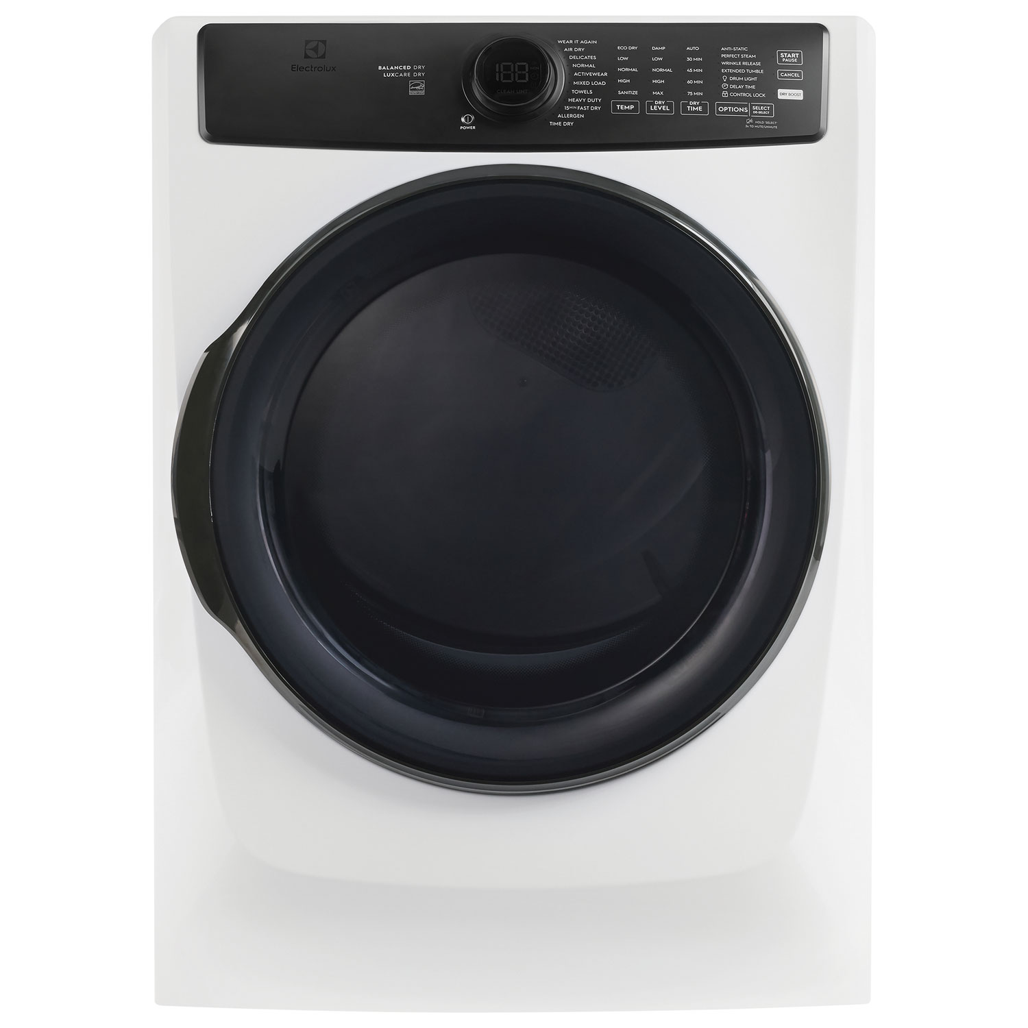 Electrolux 8.0 Cu. Ft. Electric Steam Dryer - Matte White&nbsp;