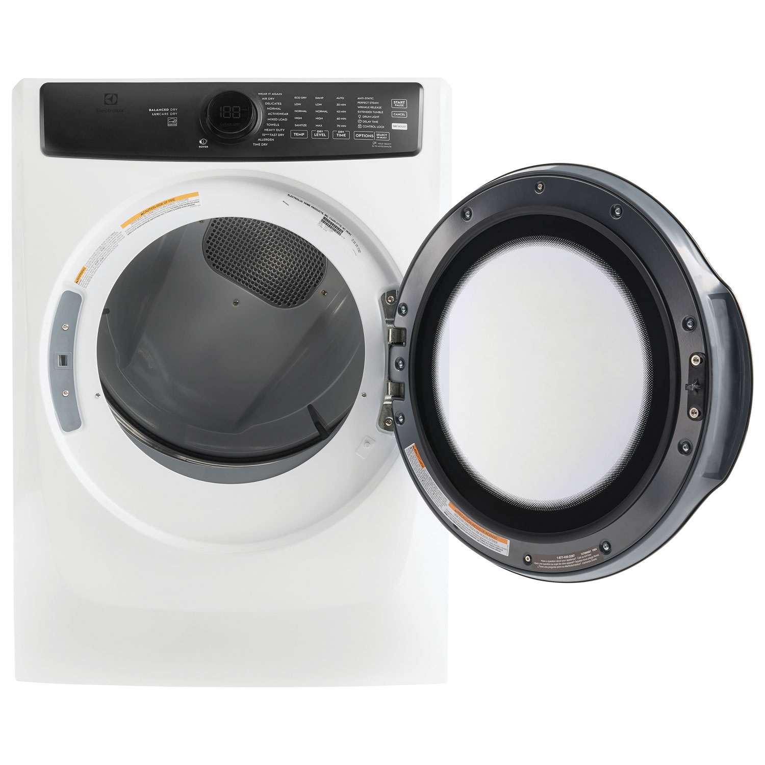 Electrolux 8.0 Cu. Ft. Electric Steam Dryer - Matte White&nbsp;