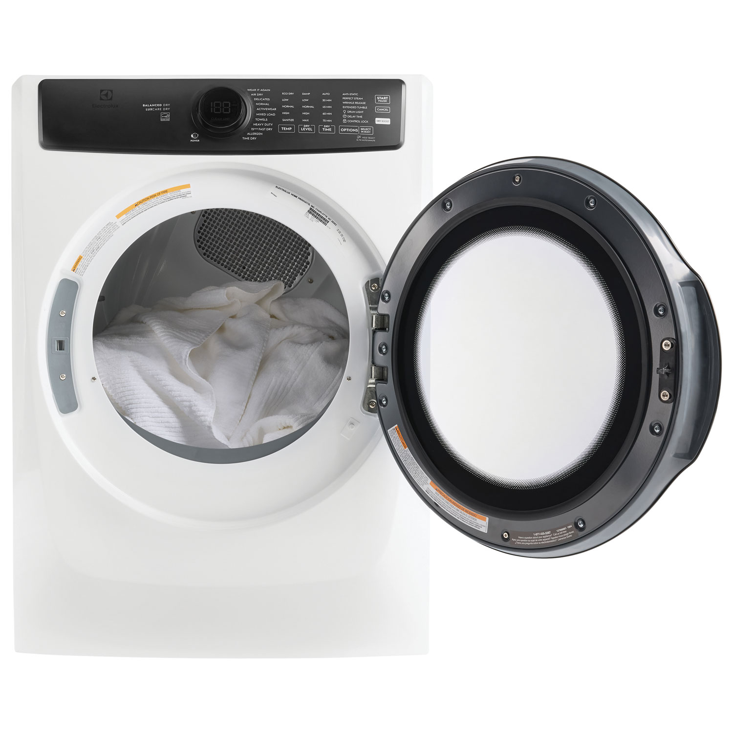 Electrolux 8.0 Cu. Ft. Electric Steam Dryer - Matte White&nbsp;