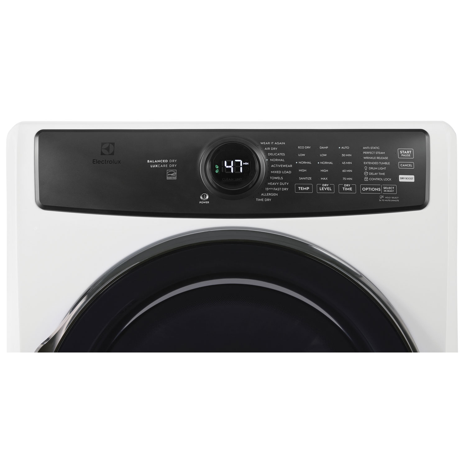 Electrolux 8.0 Cu. Ft. Electric Steam Dryer - Matte White&nbsp;