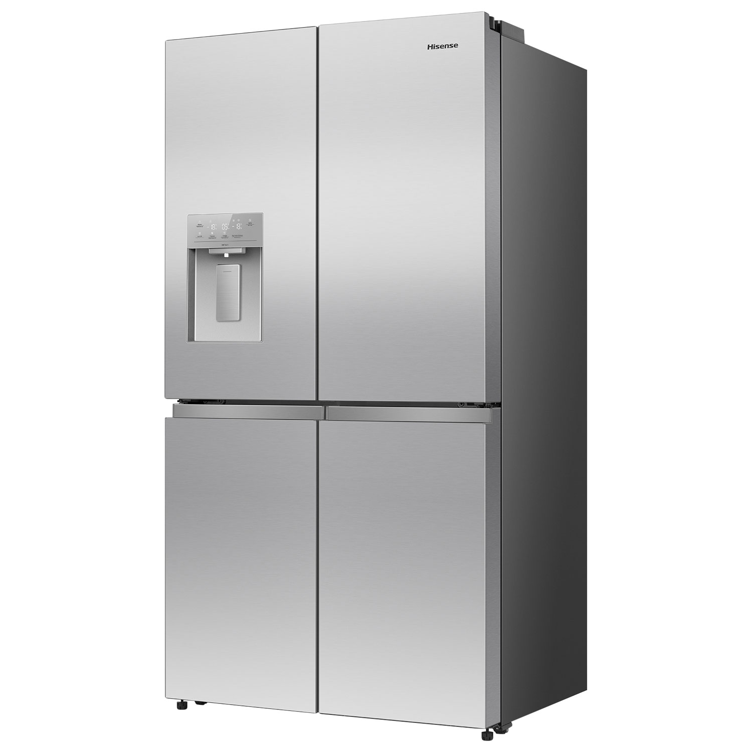 Réfrigérateur à deux portes 22,7 pi³ 36 po avec distributeur d'eau de Hisense - Inox