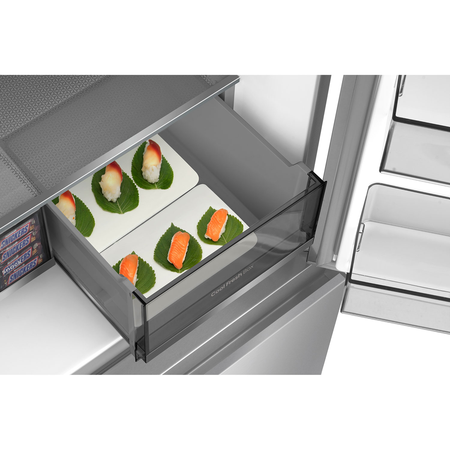 Réfrigérateur à deux portes 22,7 pi³ 36 po avec distributeur d'eau de Hisense - Inox