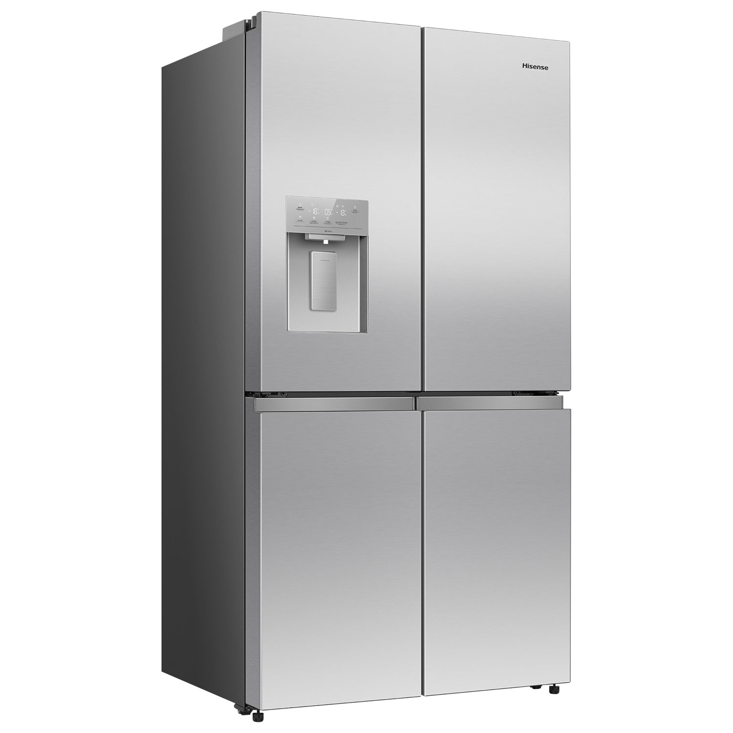 Réfrigérateur à deux portes 22,7 pi³ 36 po avec distributeur d'eau de Hisense - Inox