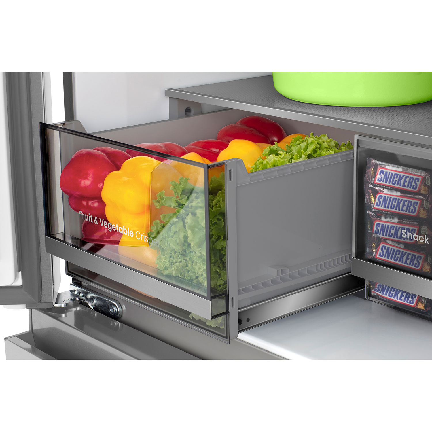 Réfrigérateur à deux portes 22,7 pi³ 36 po avec distributeur d'eau de Hisense - Inox