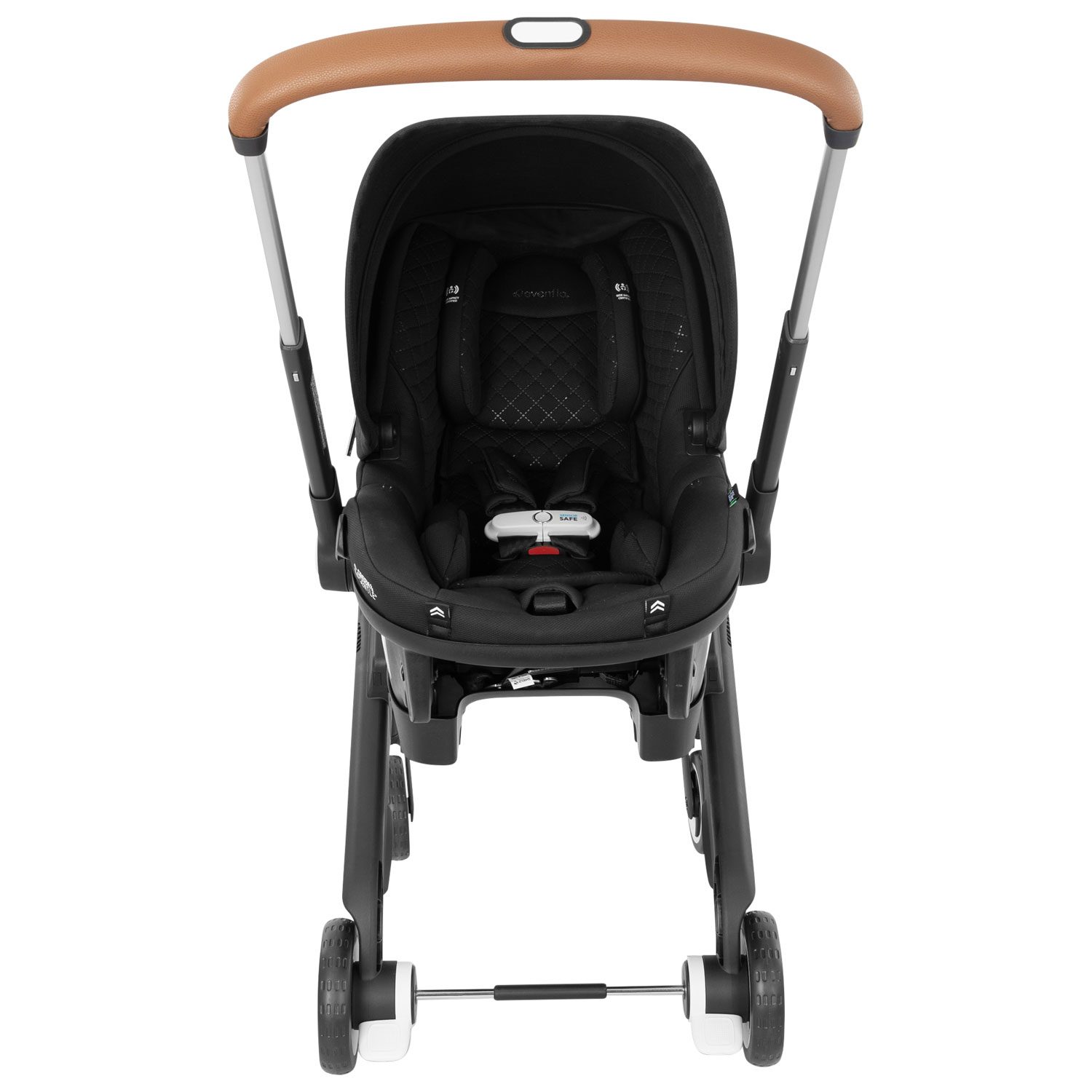 Ensemble Shyft DualRide d'Evenflo avec siège d'auto pour bébé, sac de rangement et grand auvent - Noir Jasper
