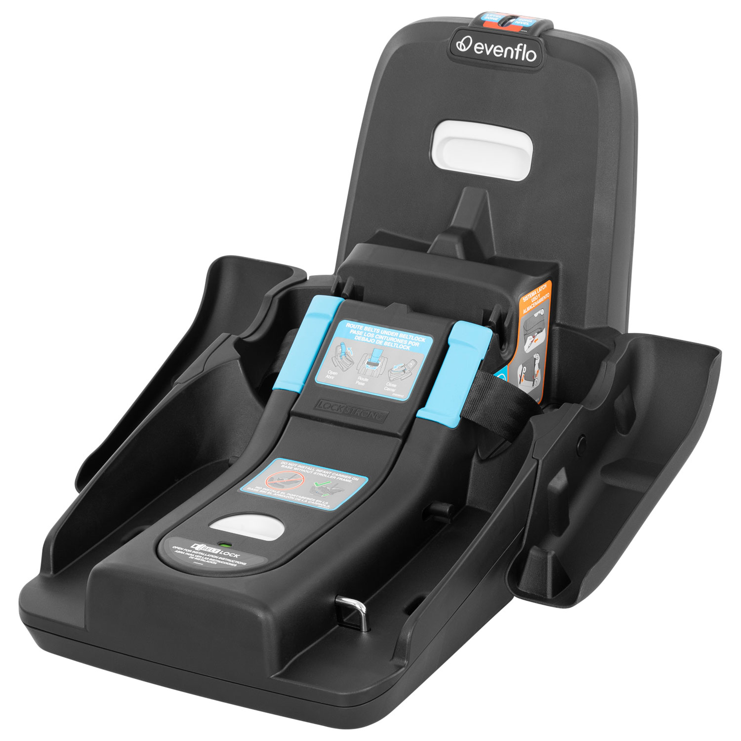 Ensemble Shyft DualRide d'Evenflo avec siège d'auto pour bébé, sac de rangement et grand auvent - Noir onyx
