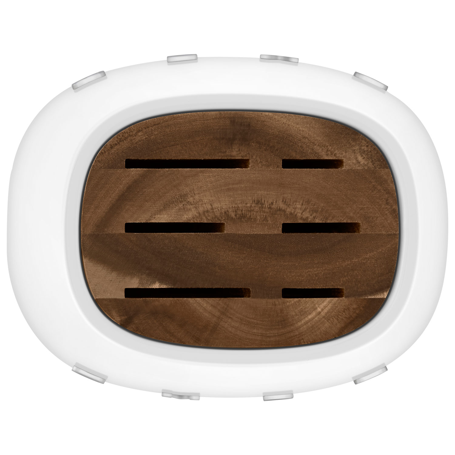 Ensemble porte-couteaux avec 6 couteaux en acier inoxydable de Smeg - Blanc