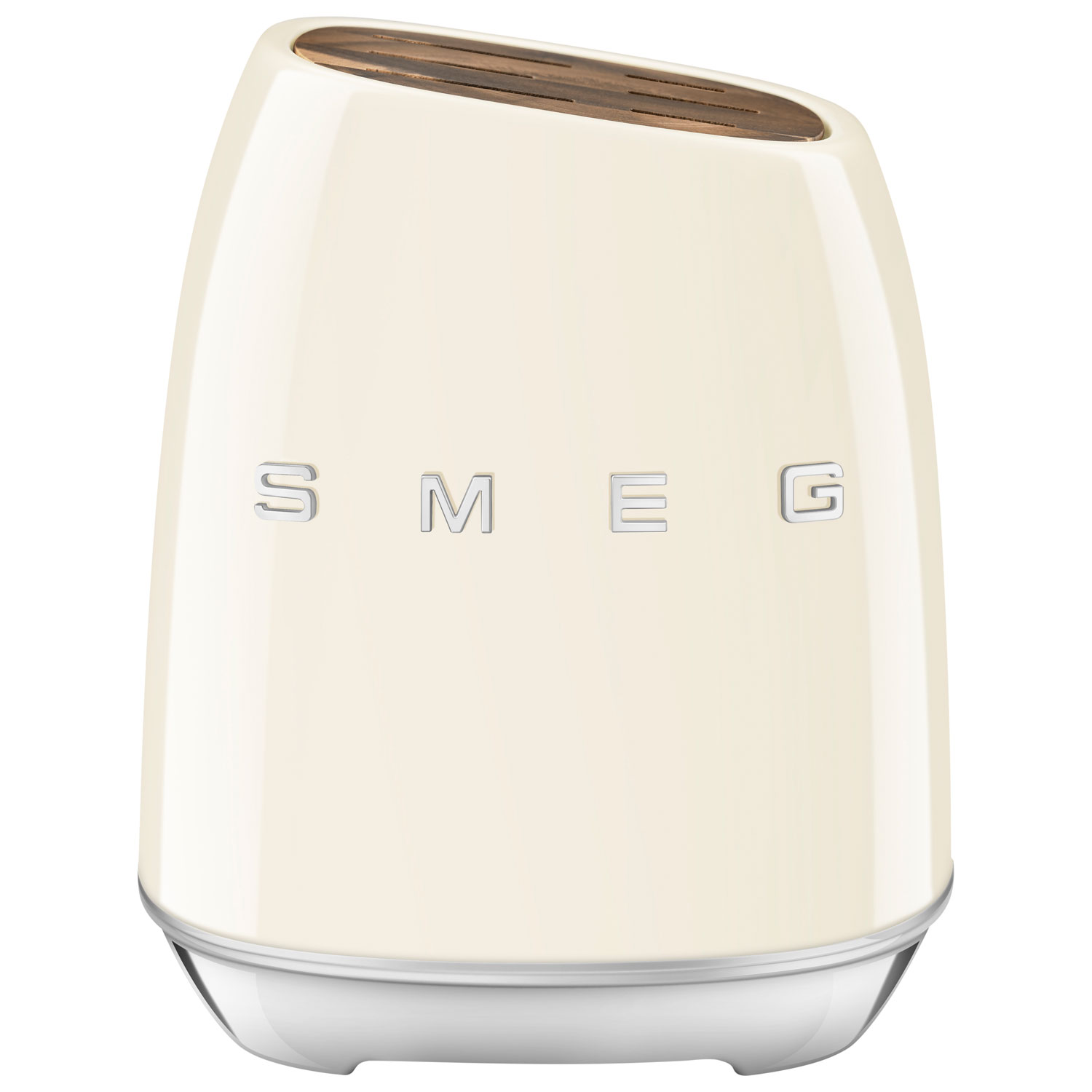 Ensemble porte-couteaux avec 6 couteaux en acier inoxydable de Smeg - Crème