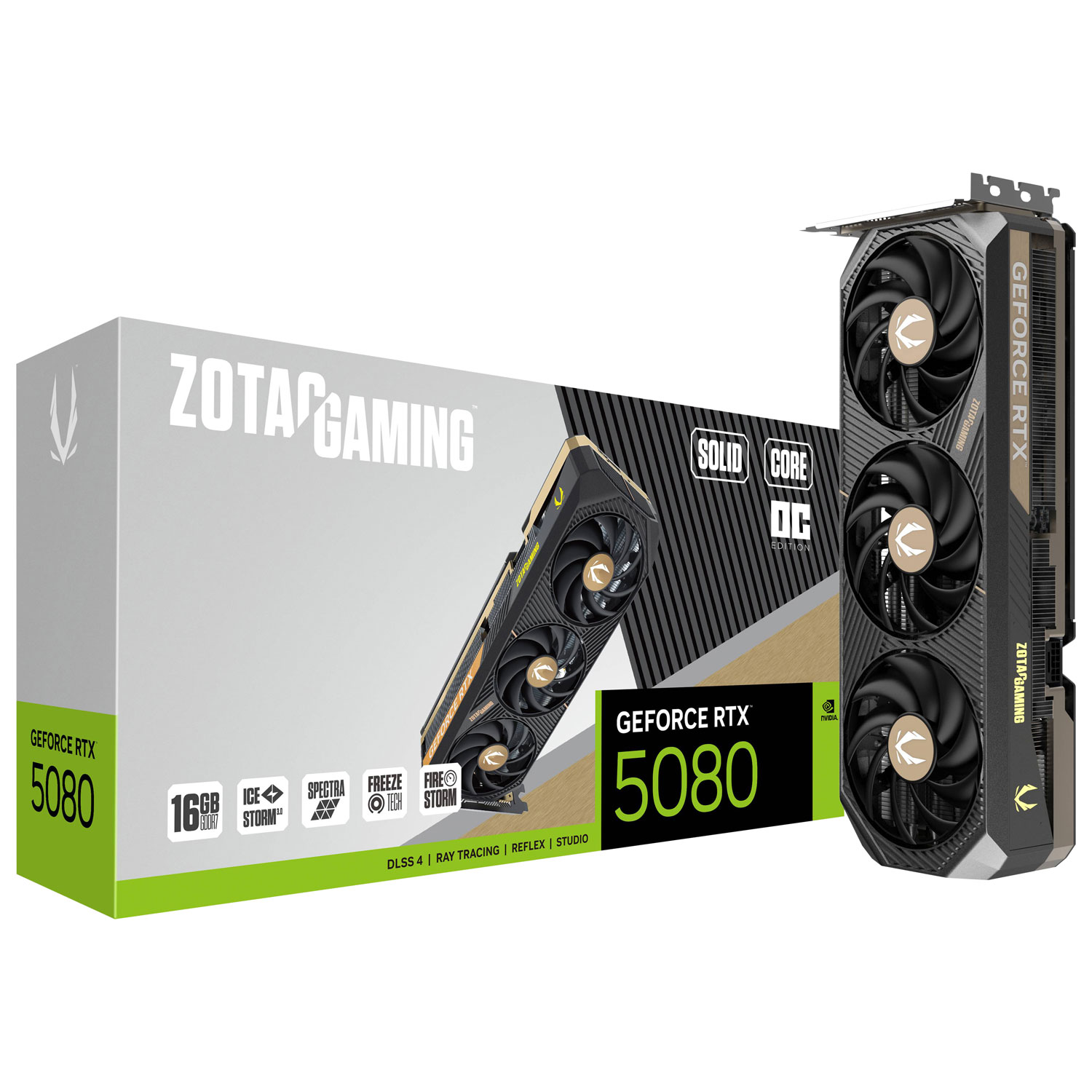 ZOTAC Gaming GeForce RTX 5080 Solid Core OC 16GB GDDR7 Video Card