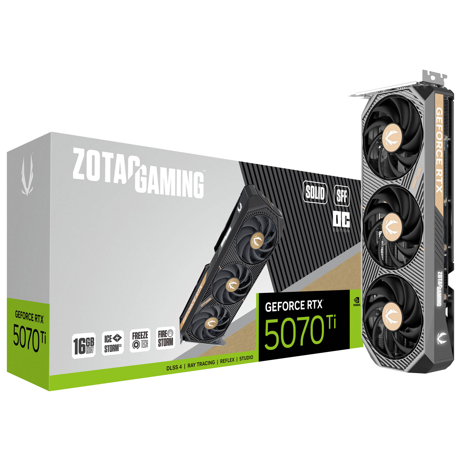 ZOTAC Gaming GeForce RTX 5070 Ti Solid SFF OC 16GB GDDR7 Video