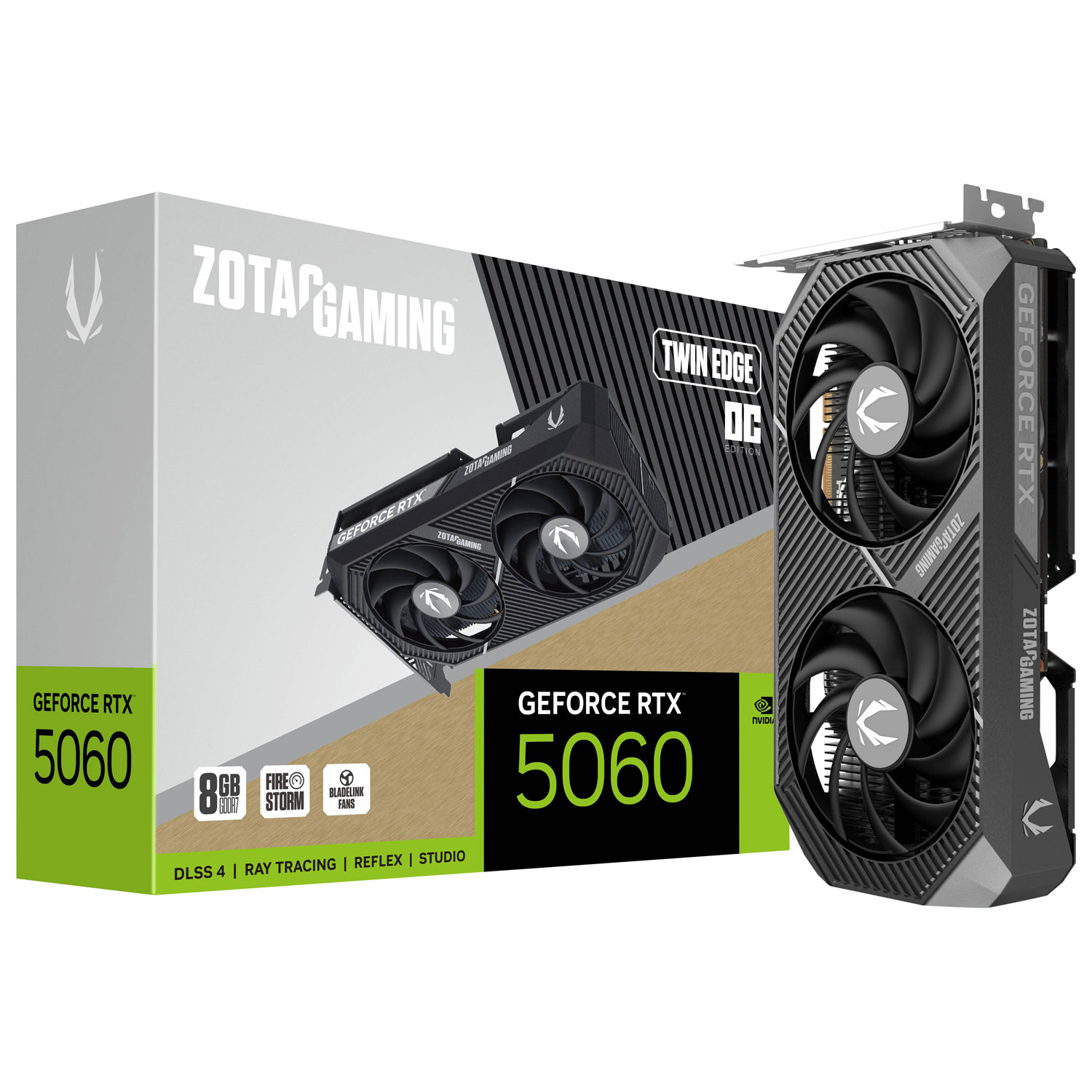 Carte graphique GeForce RTX 5060 Twin Edge OC GDDR7 8 Go de ZOTAC Gaming