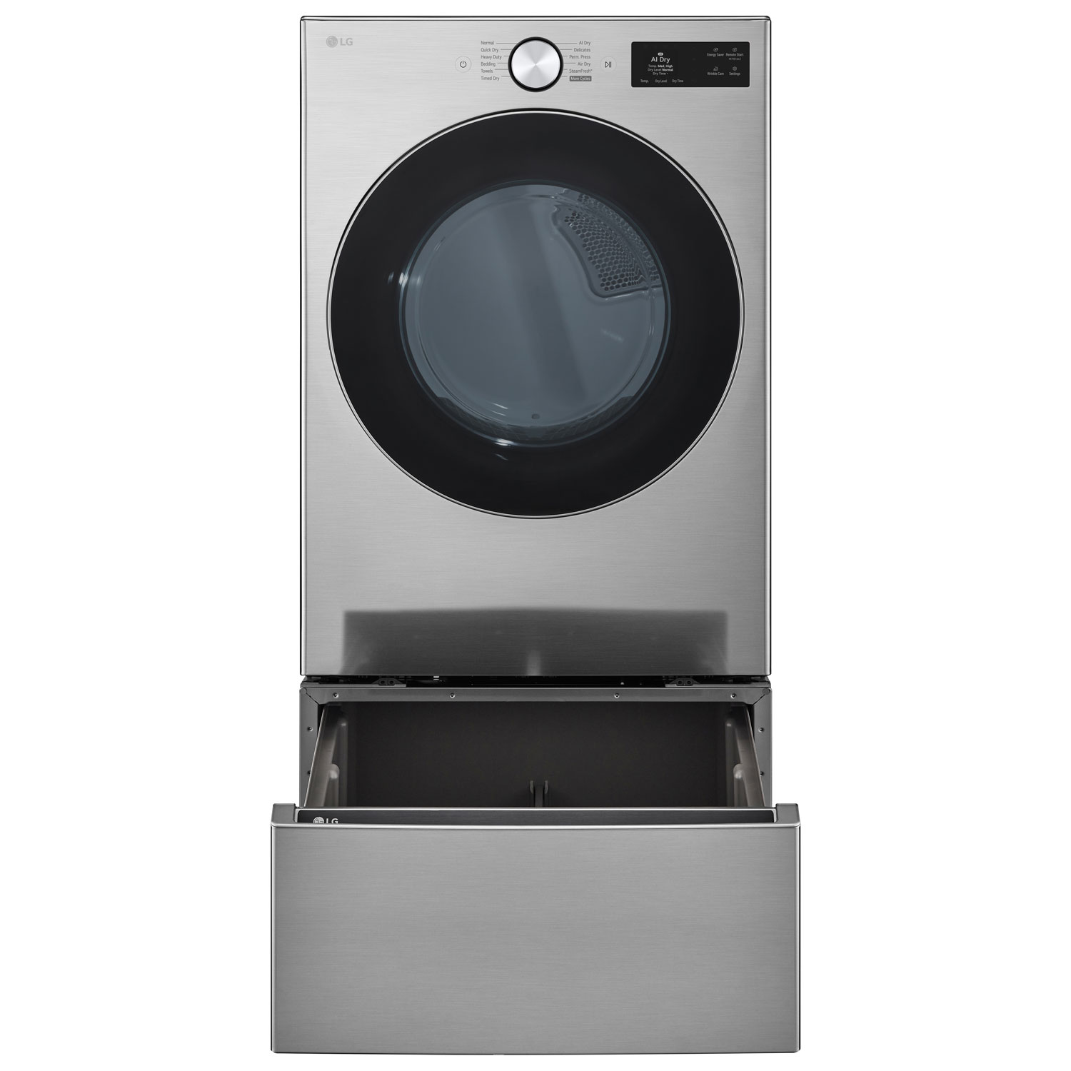 LG 7.4 Cu. Ft. Electric Steam Dryer - Graphite Steel