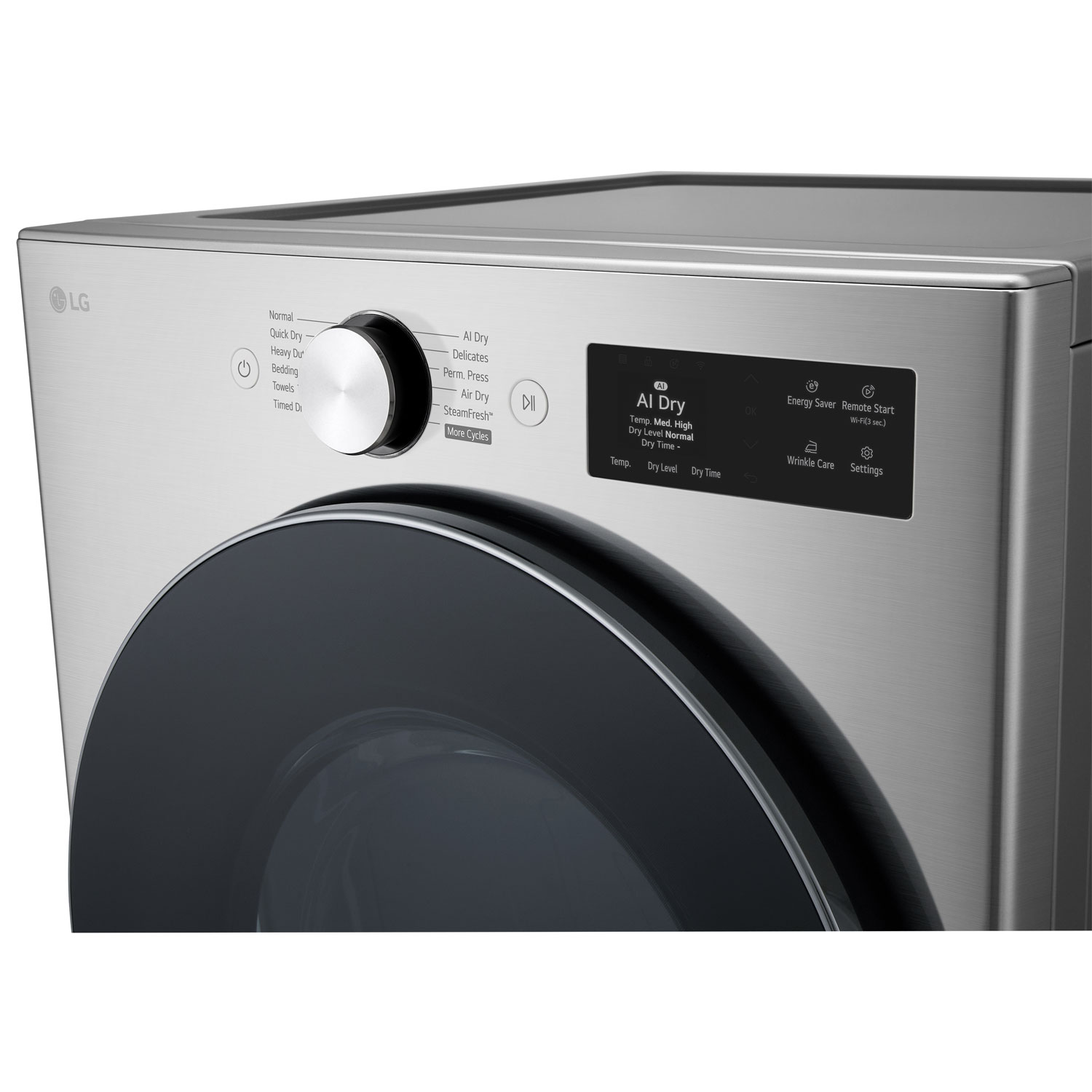 LG 7.4 Cu. Ft. Electric Steam Dryer - Graphite Steel