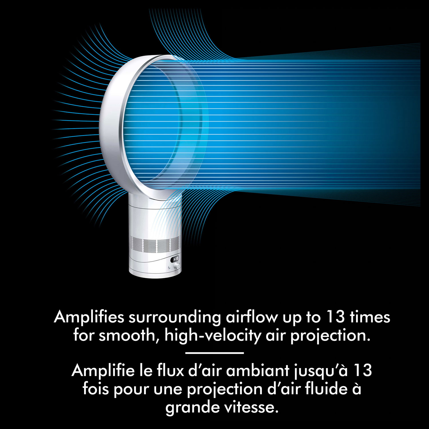 Dyson AM12 Table Fan - White/Silver