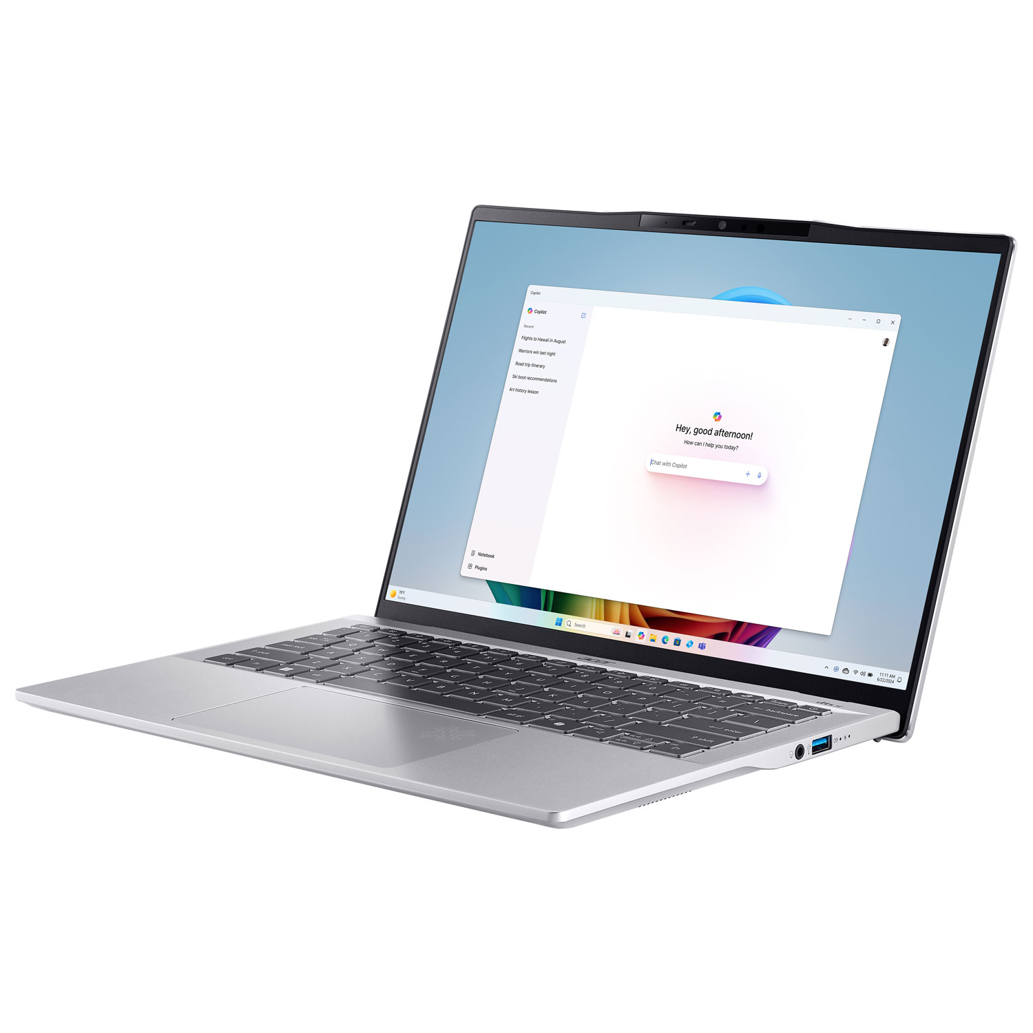 Portable à écran tactile 14 po Swift 14 AI d'Acer - Argent pur