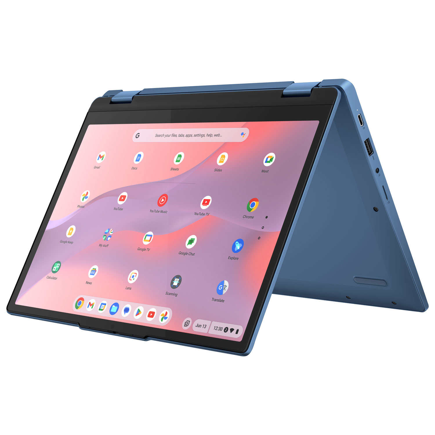 Lenovo Flex 3i 12.2" Touchscreen Chromebook Laptop - Abyss Blue (Intel Processor N100/4GB RAM/64GB eMMC/Chrome OS)