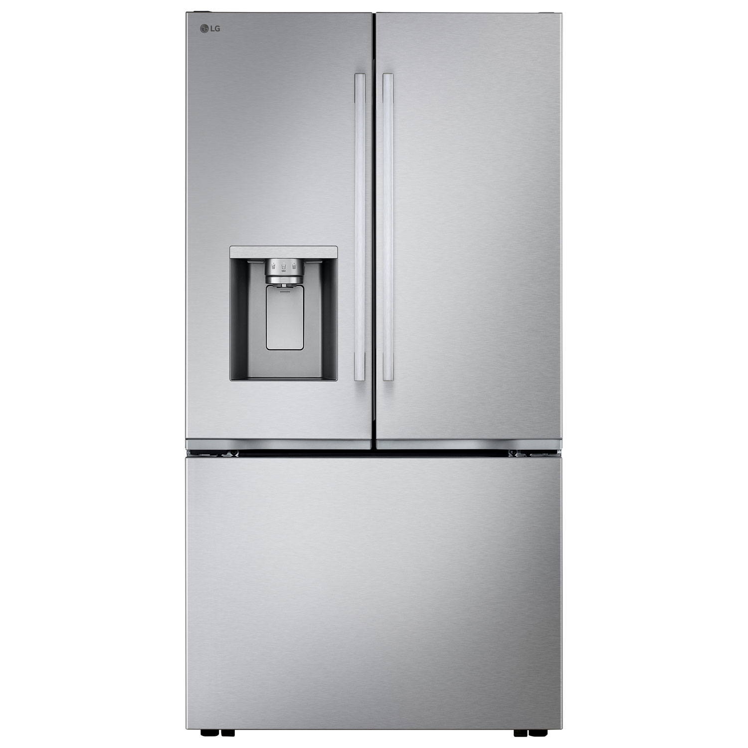 LG 36" 24 Cu. Ft. Zero Clearance Counter Depth Max Energy Star French Door Refigerator - External Water Dispenser & Dual Ice Maker- SS
