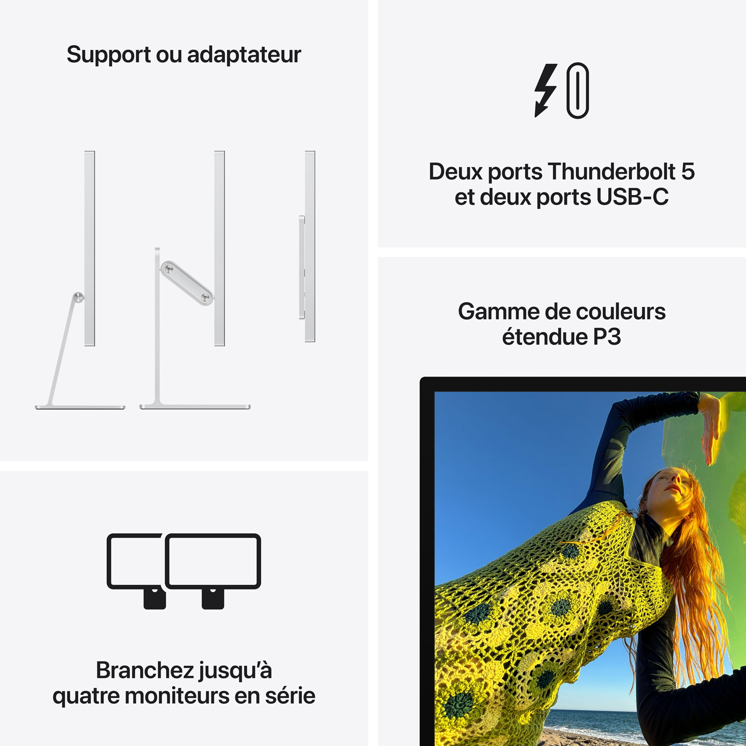 Apple Studio Display 27" 5K Retina Standard Glass Tilt-Adjustable Monitor