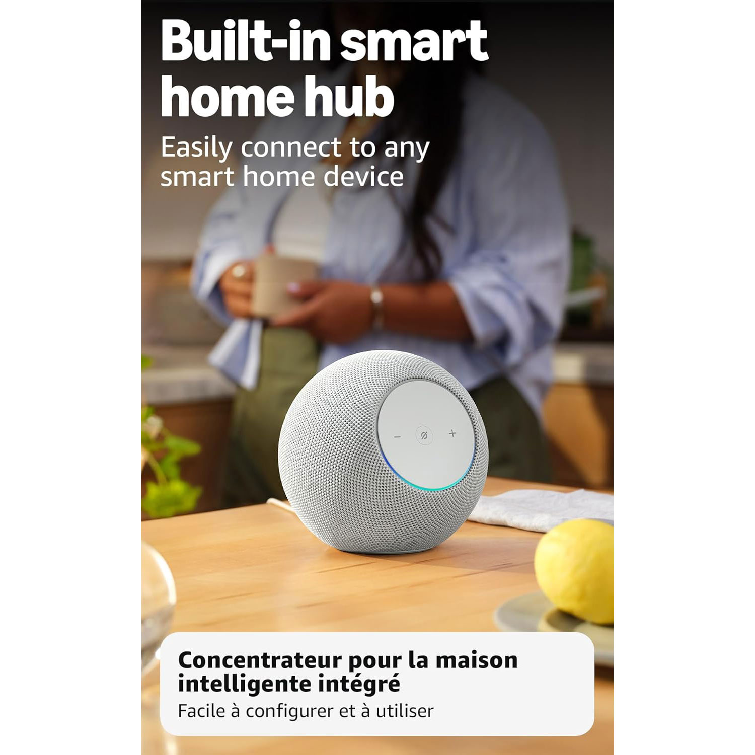 Amazon Echo Studio Smart Speaker with Alexa+ - Glacier White