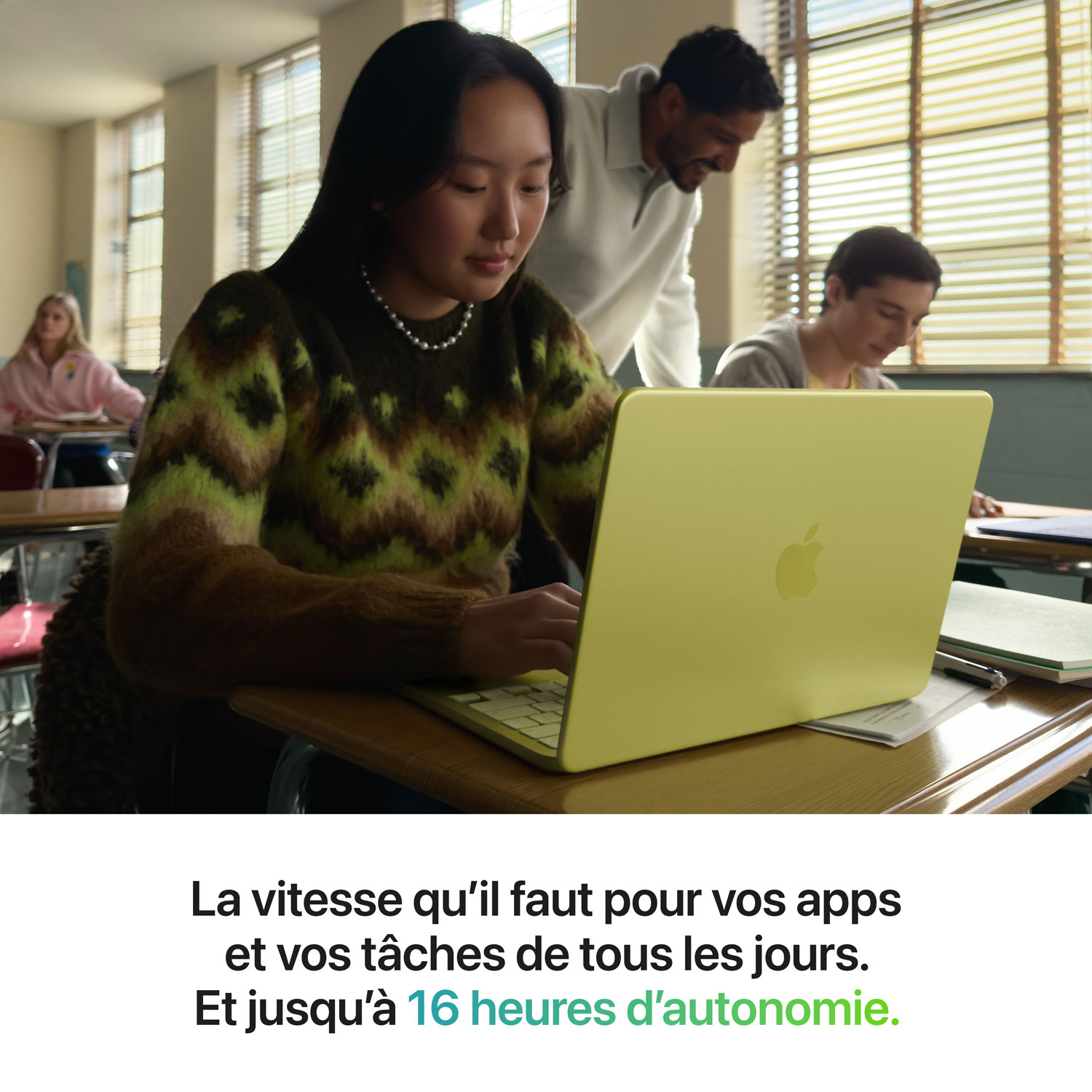 MacBook Neo de 13 po d’Apple avec Touch ID - Agrume (A18 Pro d’Apple / RAM 8 Go / SSD 512 Go) - Français