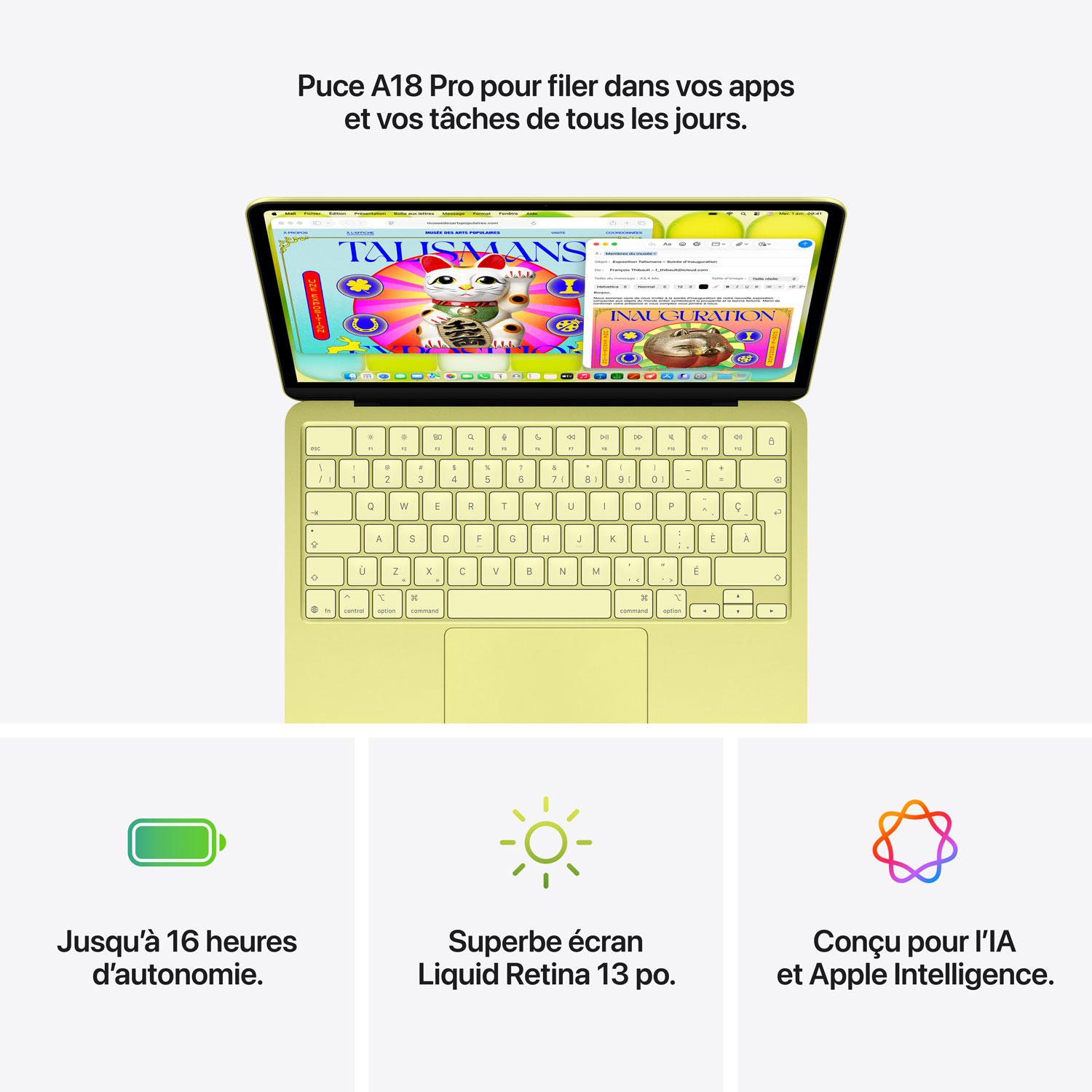 MacBook Neo de 13 po d’Apple - Argent (A18 Pro d’Apple / RAM 8 Go / SSD 256 Go) - Anglais