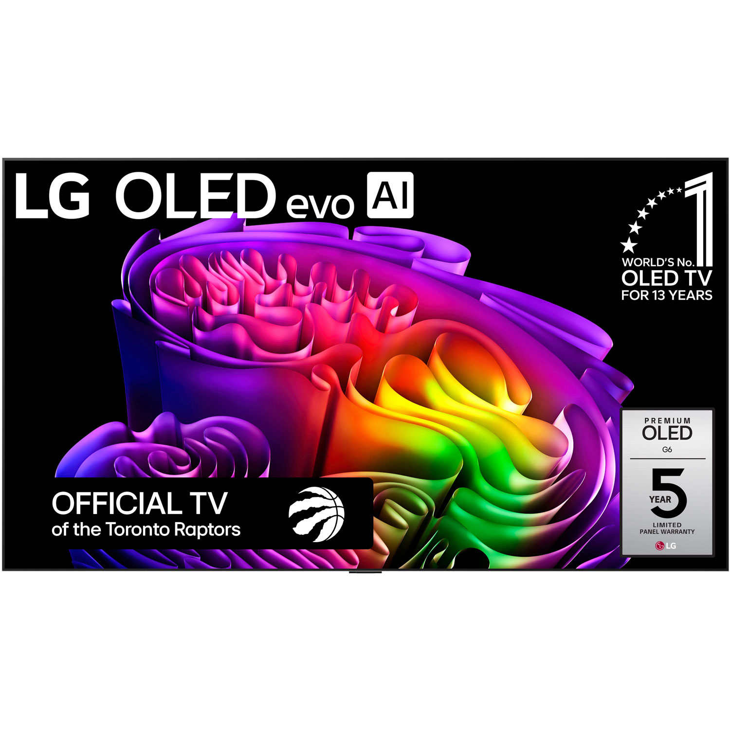 LG 83" OLED evo G6 4K UHD HDR Dolby Vision 120Hz w Support mural webOS Intelligent TV (OLED83G6WUA.ACC) - 2026 - Idéal pour les films & Jeu