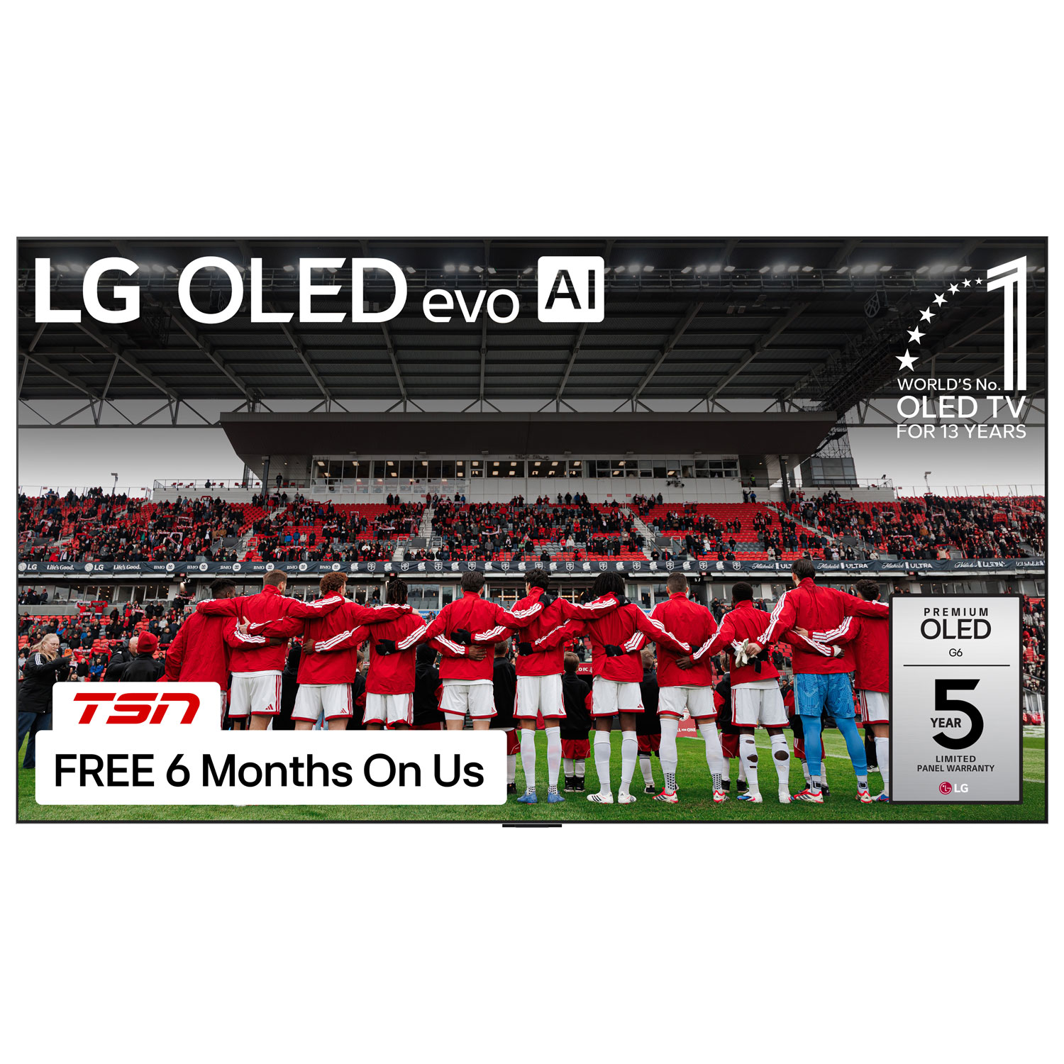 LG Téléviseur intelligent OLED 4K UHD HDR de 65 po G6 120Hz Dolby Vision webOS (OLED65G6SUB.ACC) - 2026 - Idéal pour les films et les jeux