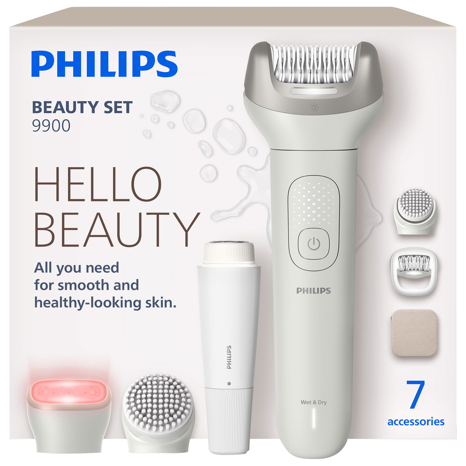 Philips Series 9900 Ensemble de beauté humide/dry Epilator (BRE738/00)