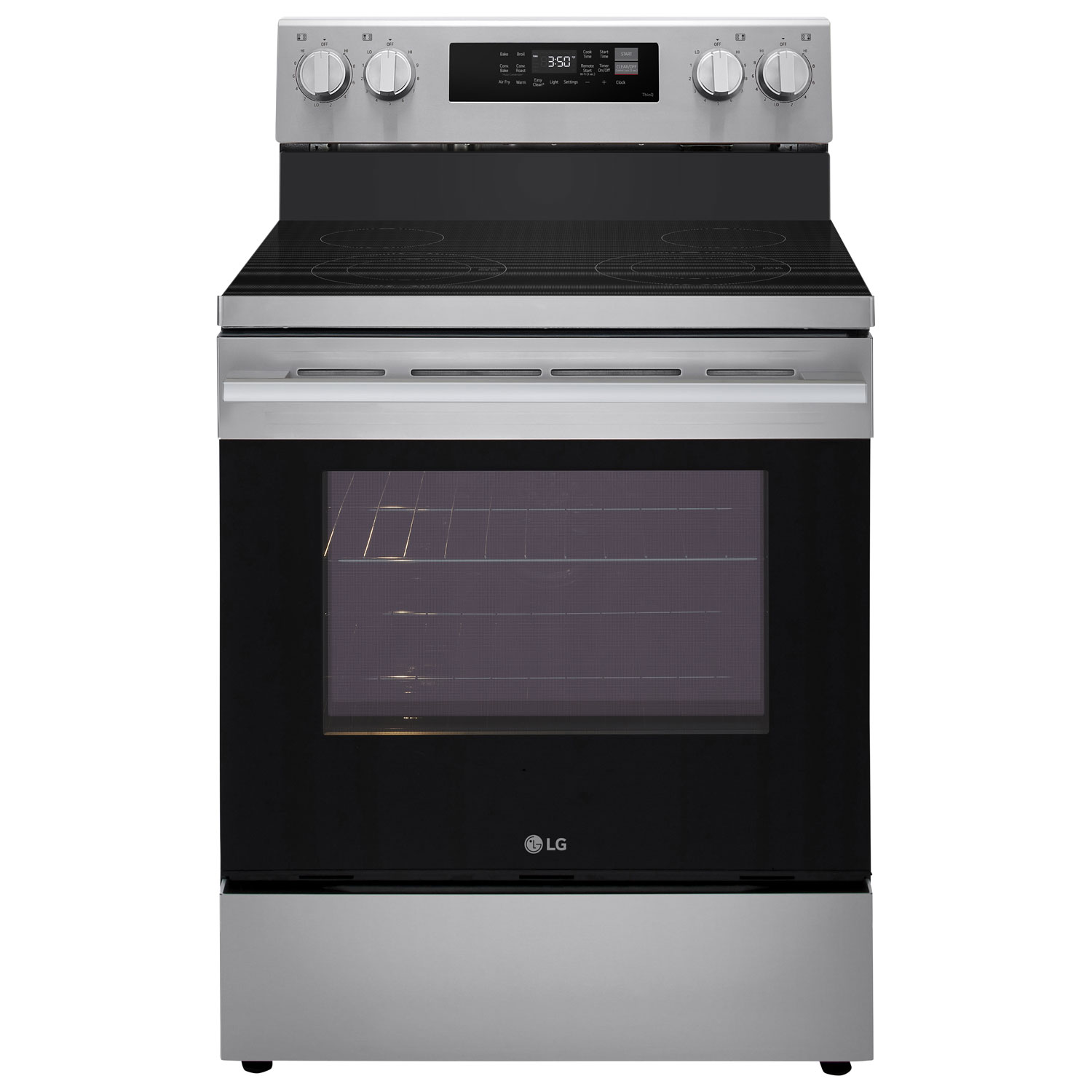 LG 30" 6.3 Cu. Ft. Vrai Convection électrique autonome Air Gamme de frites (LREN6321VE) - Acier inoxydable