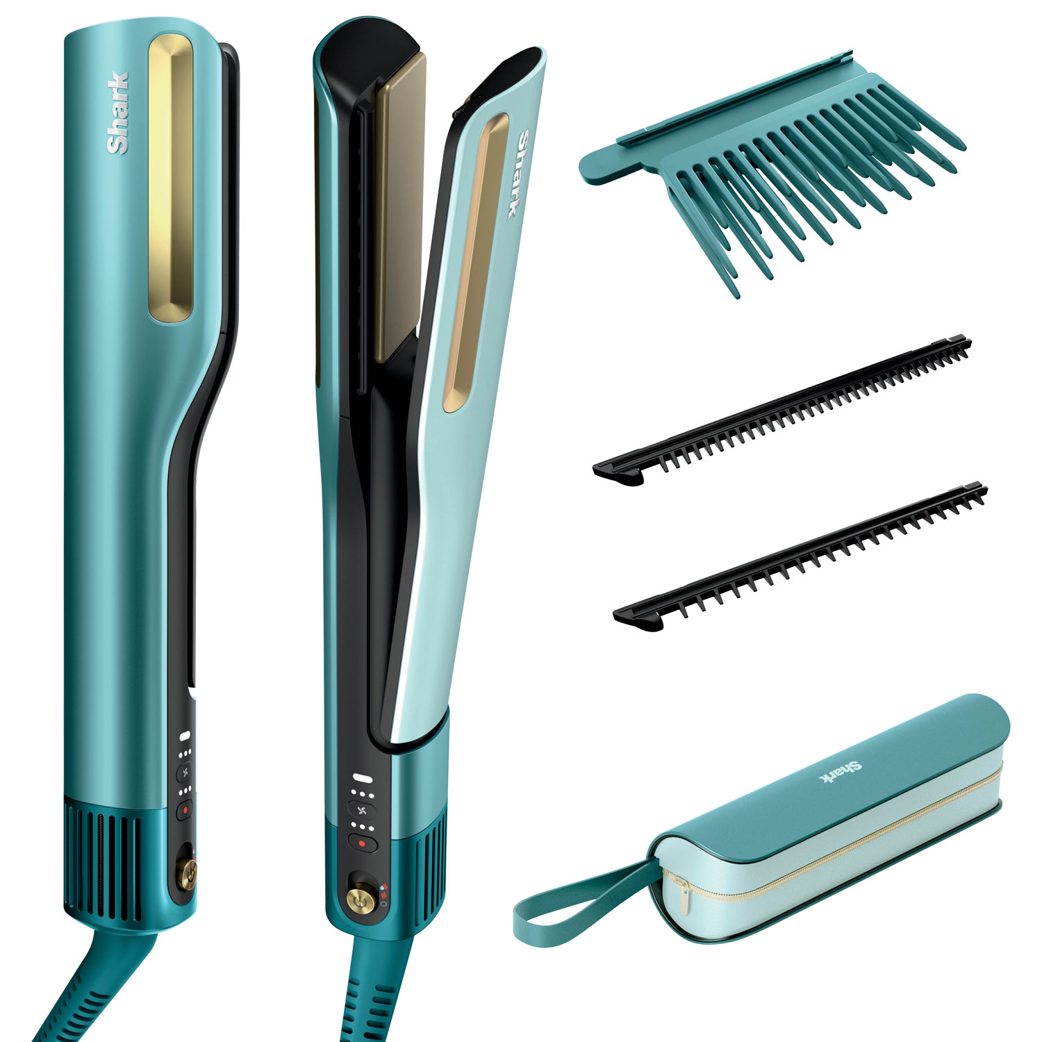 Shark SilkiPro Droite, humide à sec & Séchoir à sourcils rapide - bleu