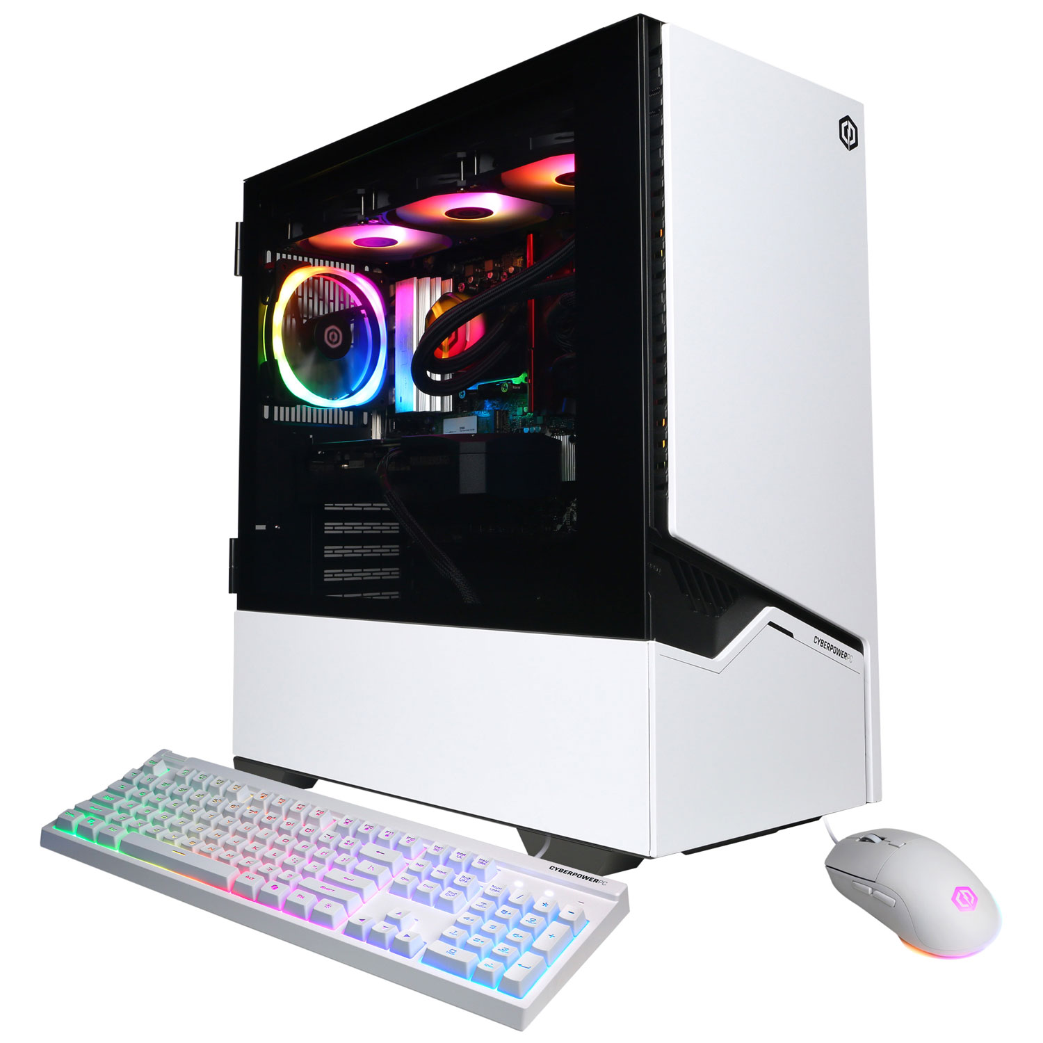 CyberPowerPC Jeu de joueur Xtreme PC - Blanc (Core Intel) Ultra 5 250KF Plus/16GB RAM/1TB SSD/GeForce RTX 5060 -En