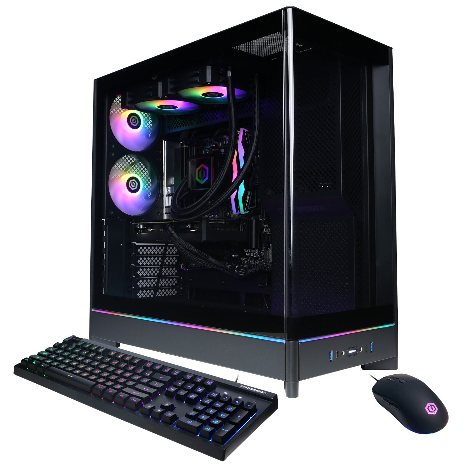 CyberPowerPC Jeu suprême Gamer PC (AMD Ryzen 7 9700X/32GB RAM/2TB SSD/Radeon RX 9060 XT/Windows 11) - En