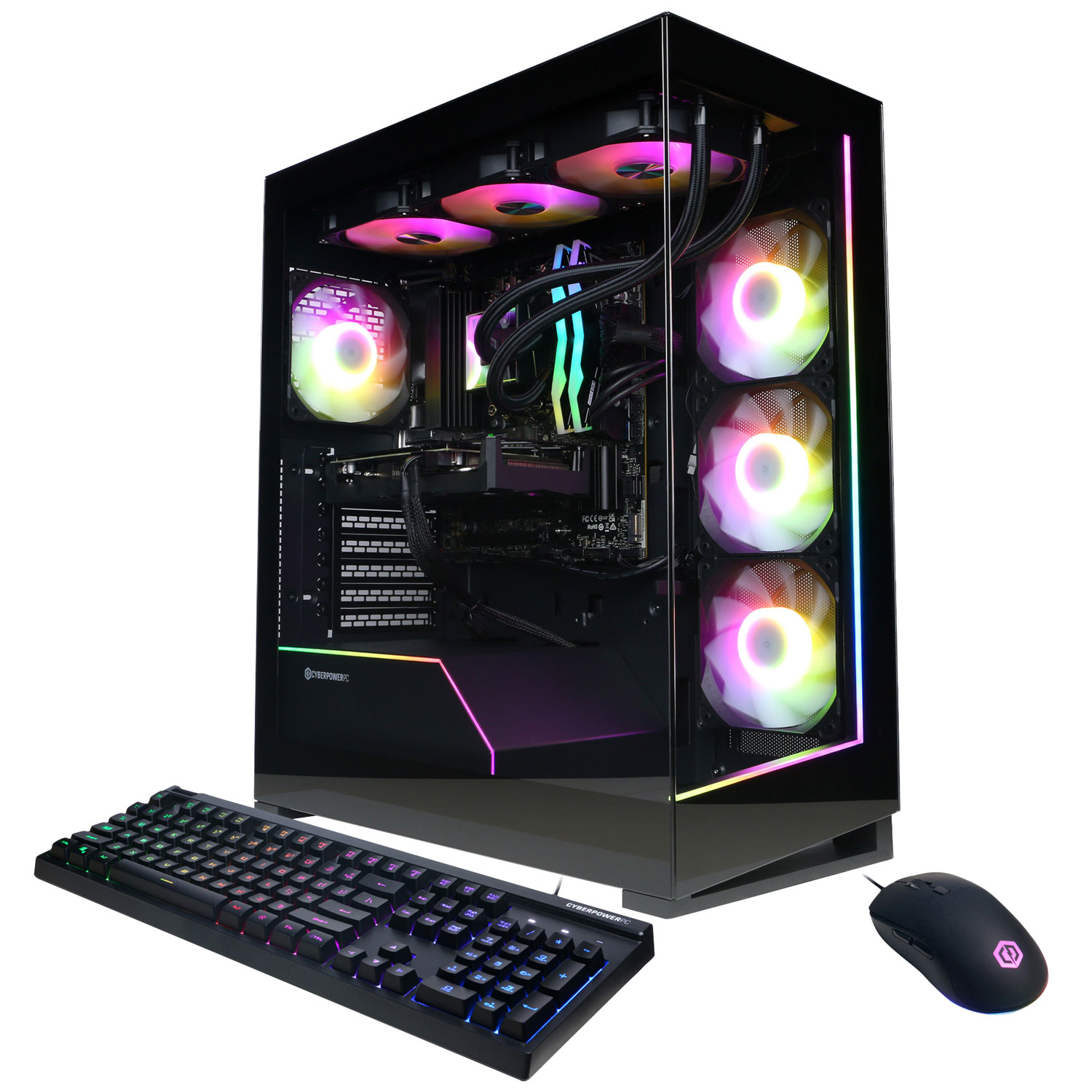 CyberPowerPC Jeu suprême Gamer PC (AMD Ryzen 9 9900X/32GB RAM/2TB SSD/Radeon RX 9060 XT/Windows 11) - changements climatiques