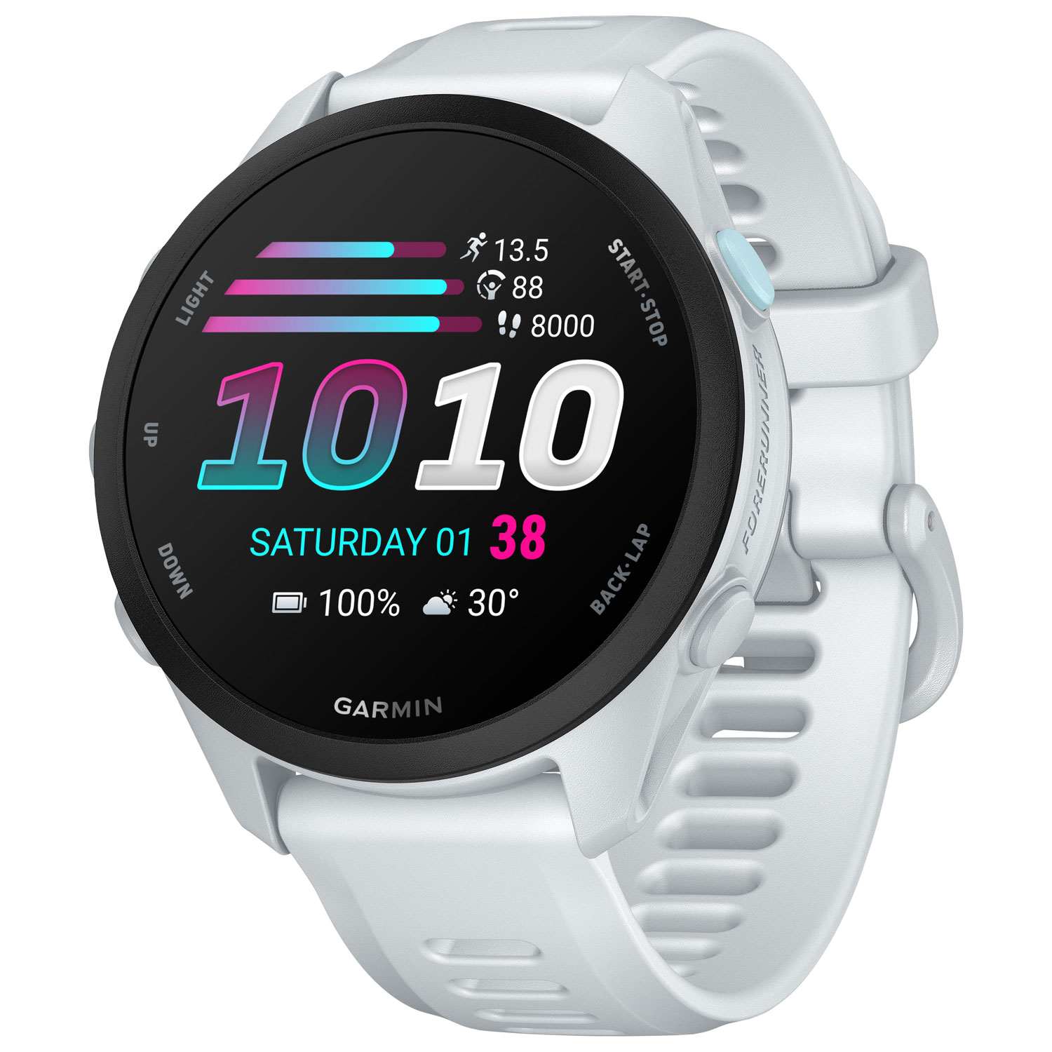 Garmin Forerunner 70 43mm GPS Running Smartwatch - Whitestone