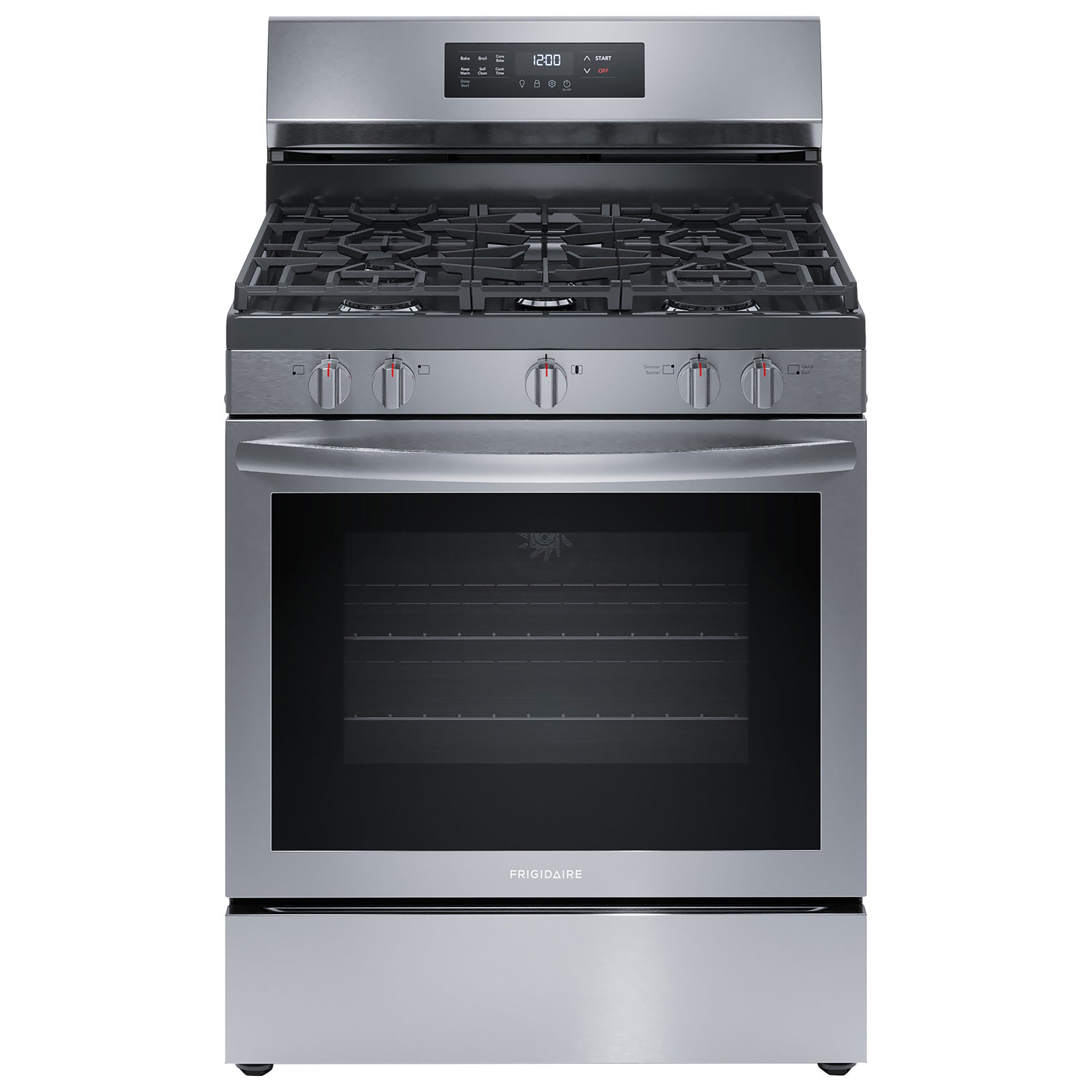 Frigidaire 30" 5.1 Cu. Ft. Fan Convection 5-Burner Free-Standing Gas Range (FCRG3083AS) - Stainless Steel