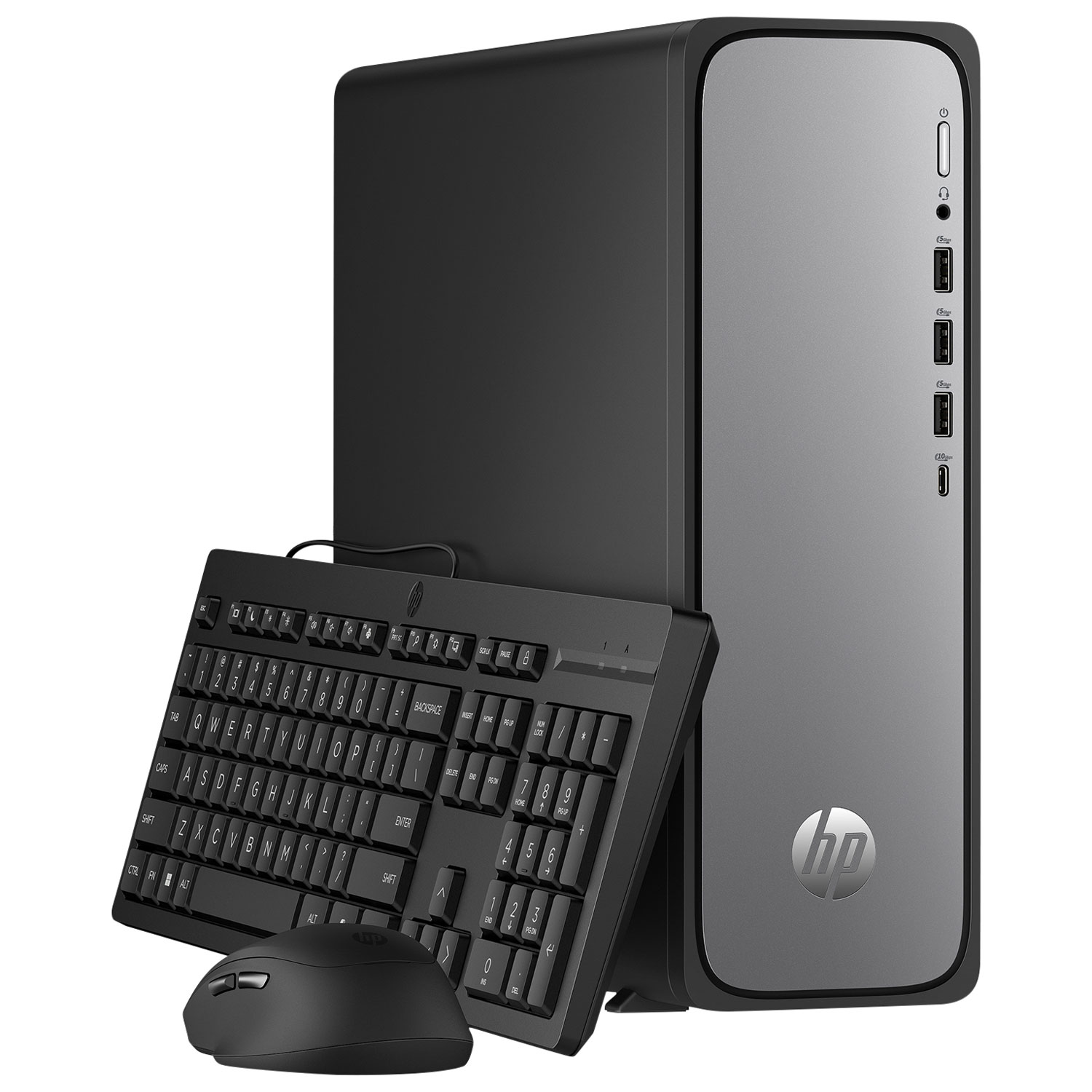 HP OmniDesk Slim Desktop - AMD Ryzen 3 110, 8GB Memory, 512GB SSD, Win 11 Home