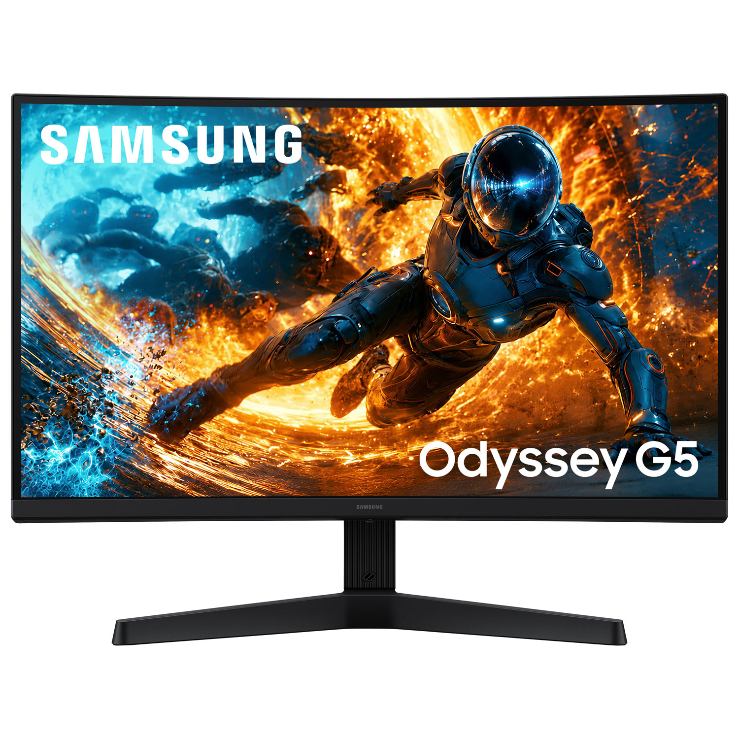 Samsung Odyssey G5 27" WQHD 180Hz 1ms GTG Curved LED FreeSync Gaming Monitor (LS27HG550ENXZA) - Black